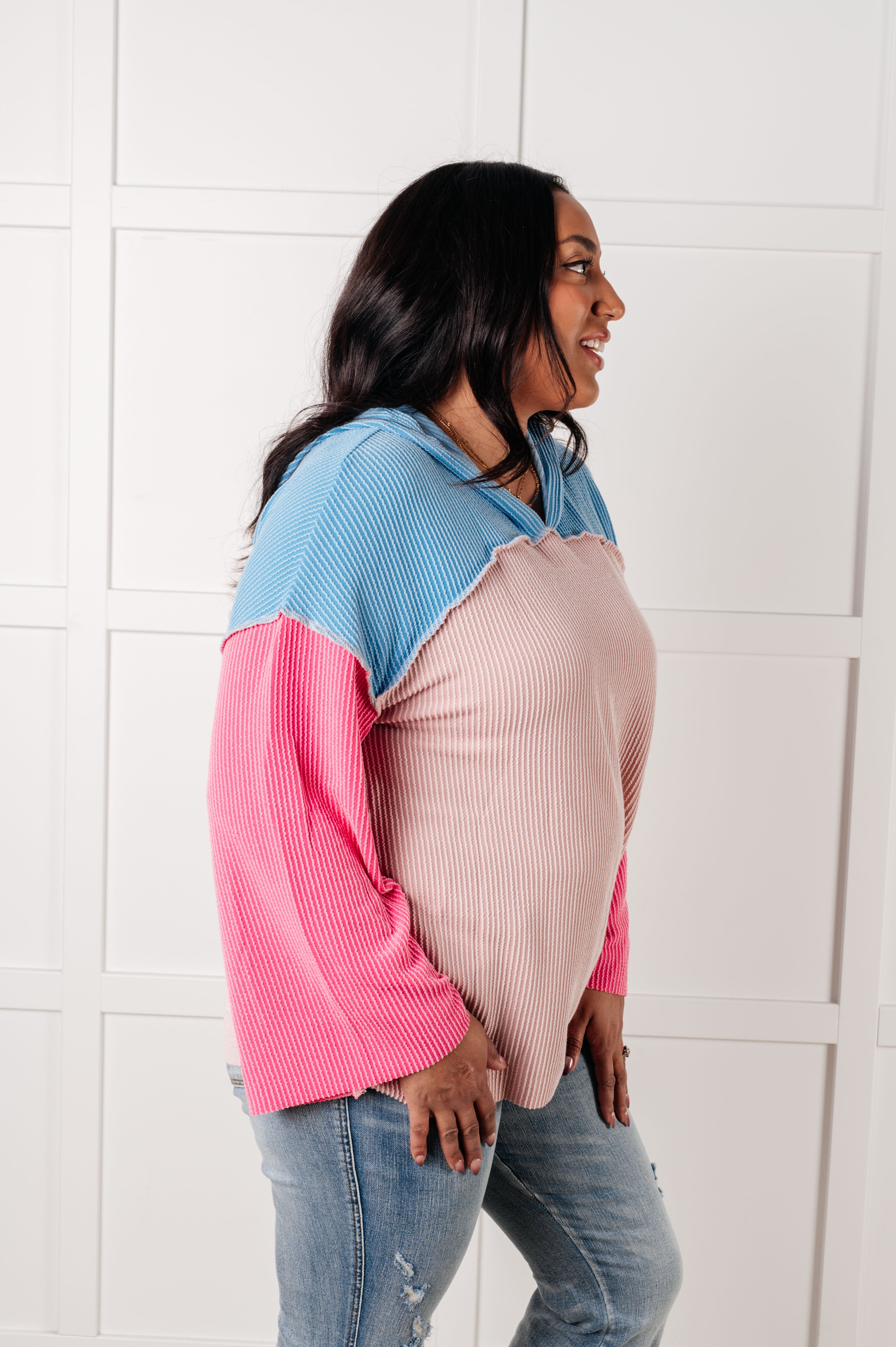 A-Tisket A-Tasket Color Block Pullover-Tops-Stay Foxy Boutique, Florissant, Missouri