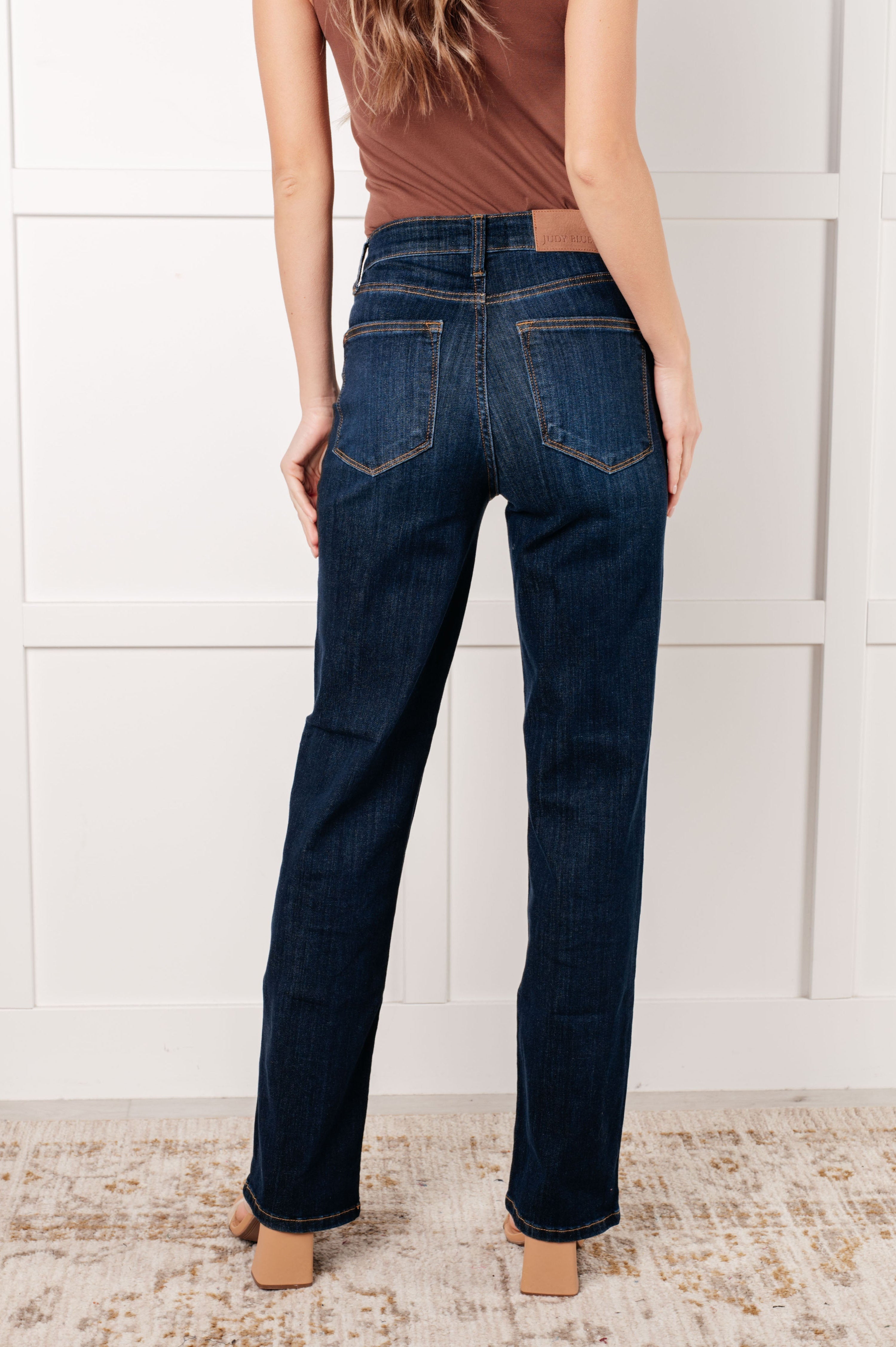 Alaina High Rise Classic Straight Jeans-Denim-Stay Foxy Boutique, Florissant, Missouri
