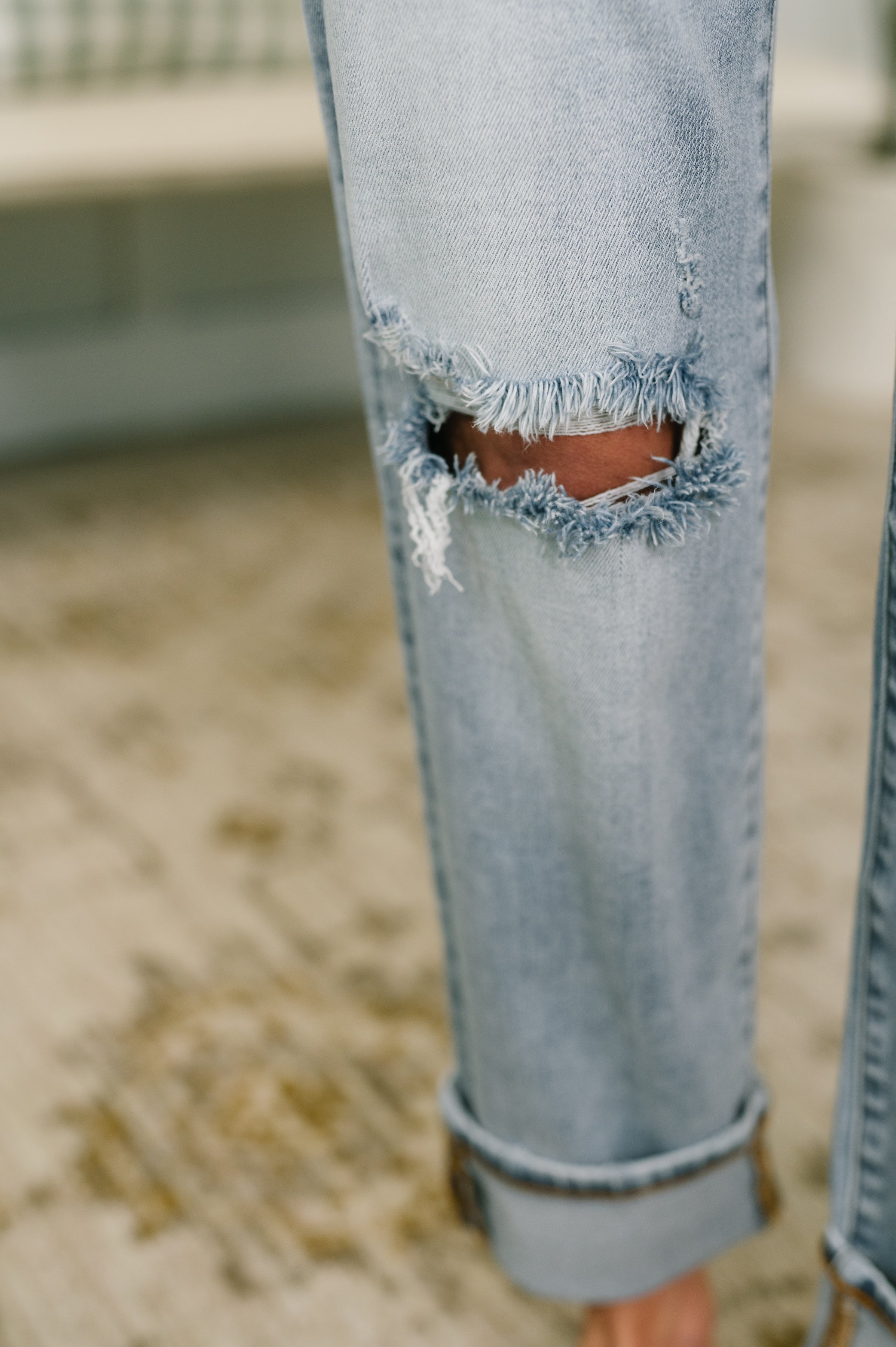 Alex Mid Rise Boyfriend Jean with Bandana Loop-Womens-Stay Foxy Boutique, Florissant, Missouri