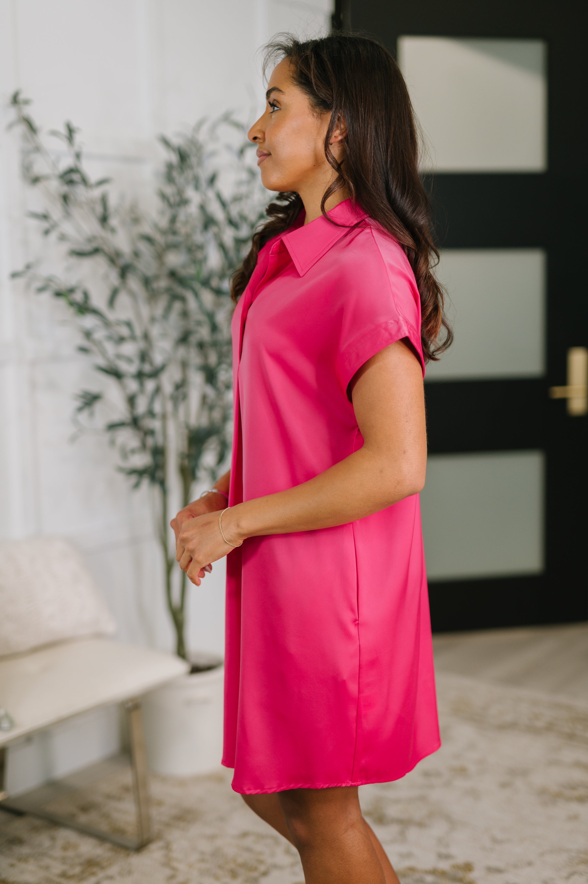 All of My Business Collared Shirt Dress-Womens-Stay Foxy Boutique, Florissant, Missouri