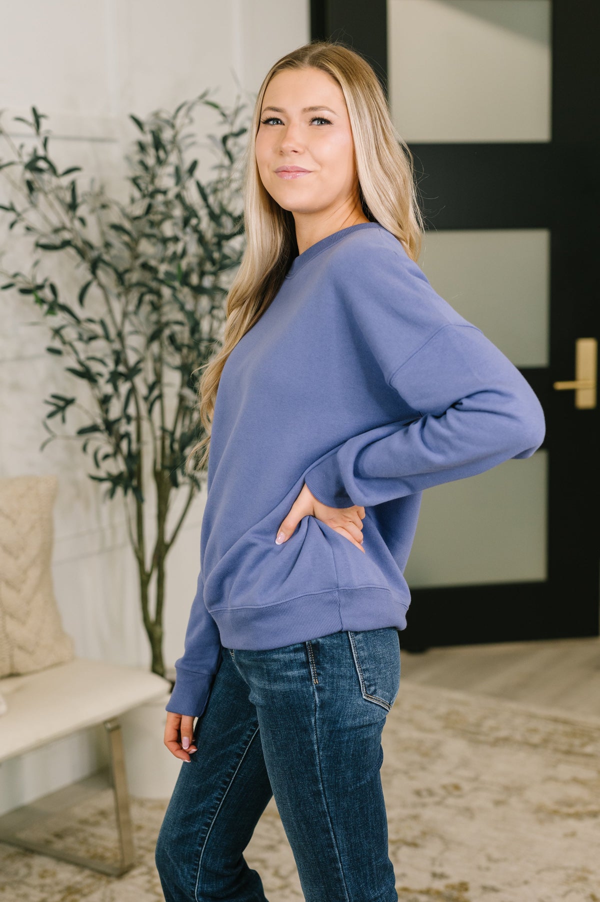 Always True Drop Shoulder Pullover in Marlin-Womens-Stay Foxy Boutique, Florissant, Missouri