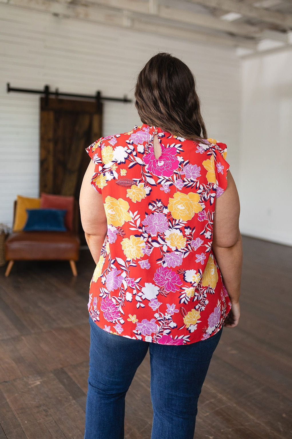 Among The Flowers Floral Top-Tops-Stay Foxy Boutique, Florissant, Missouri