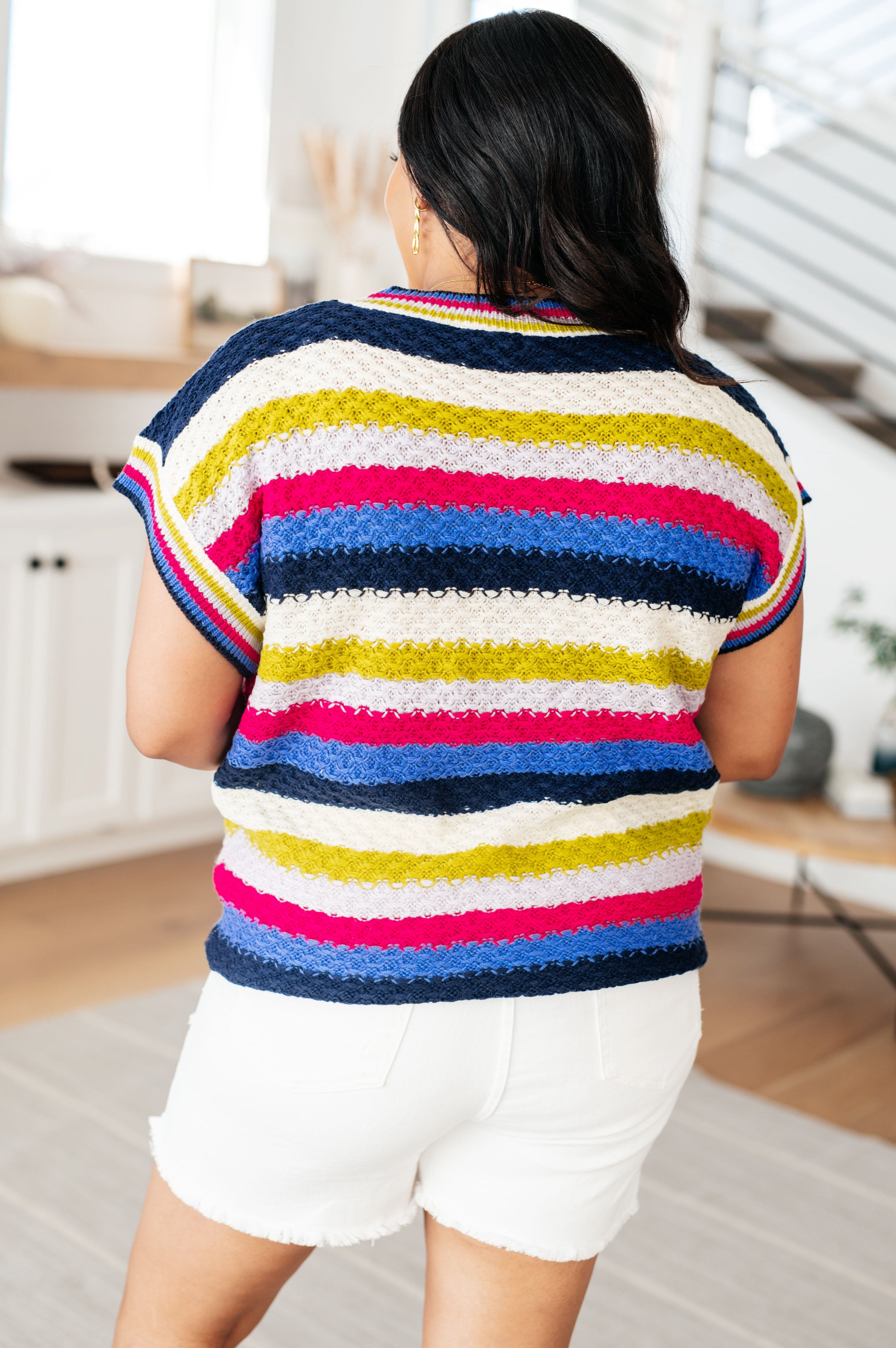 Another One V-Neck Striped Top-Tops-Stay Foxy Boutique, Florissant, Missouri