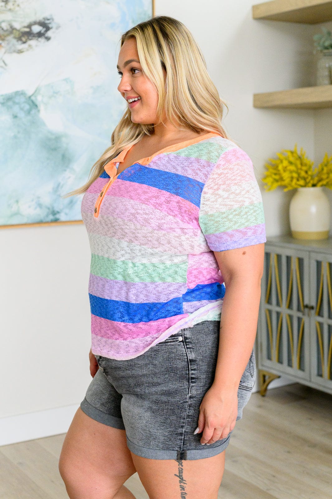 Another Variable Striped Top-Tops-Stay Foxy Boutique, Florissant, Missouri