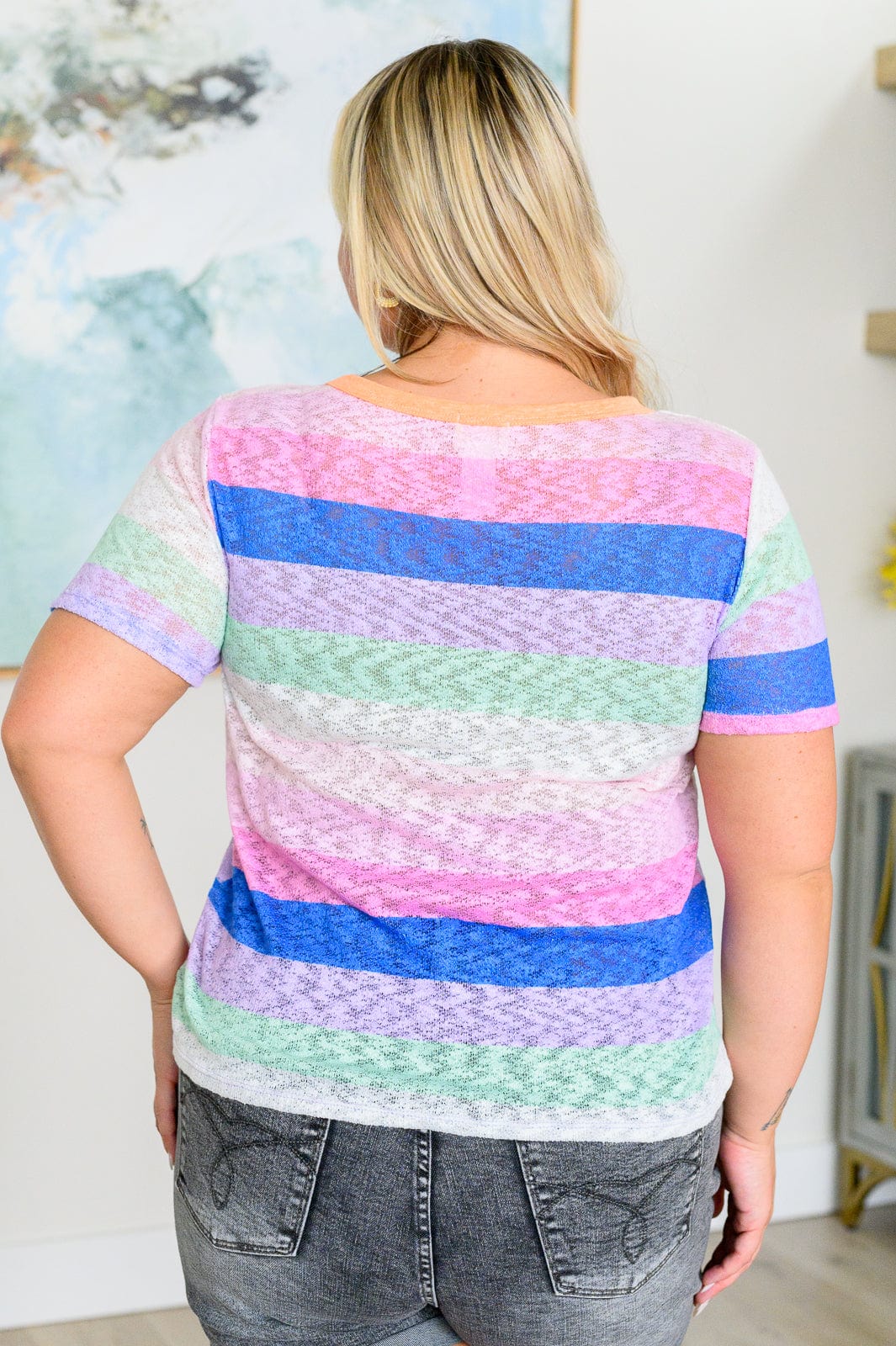 Another Variable Striped Top-Tops-Stay Foxy Boutique, Florissant, Missouri