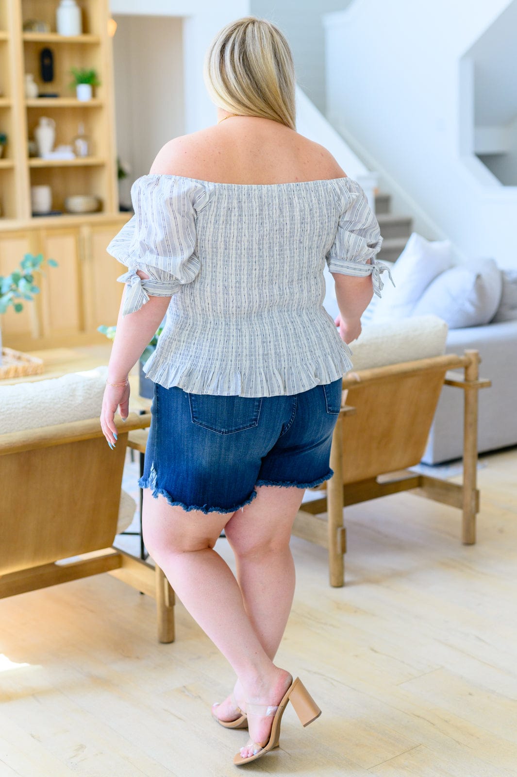 Anticipating More Smocked Blouse-Tops-Stay Foxy Boutique, Florissant, Missouri