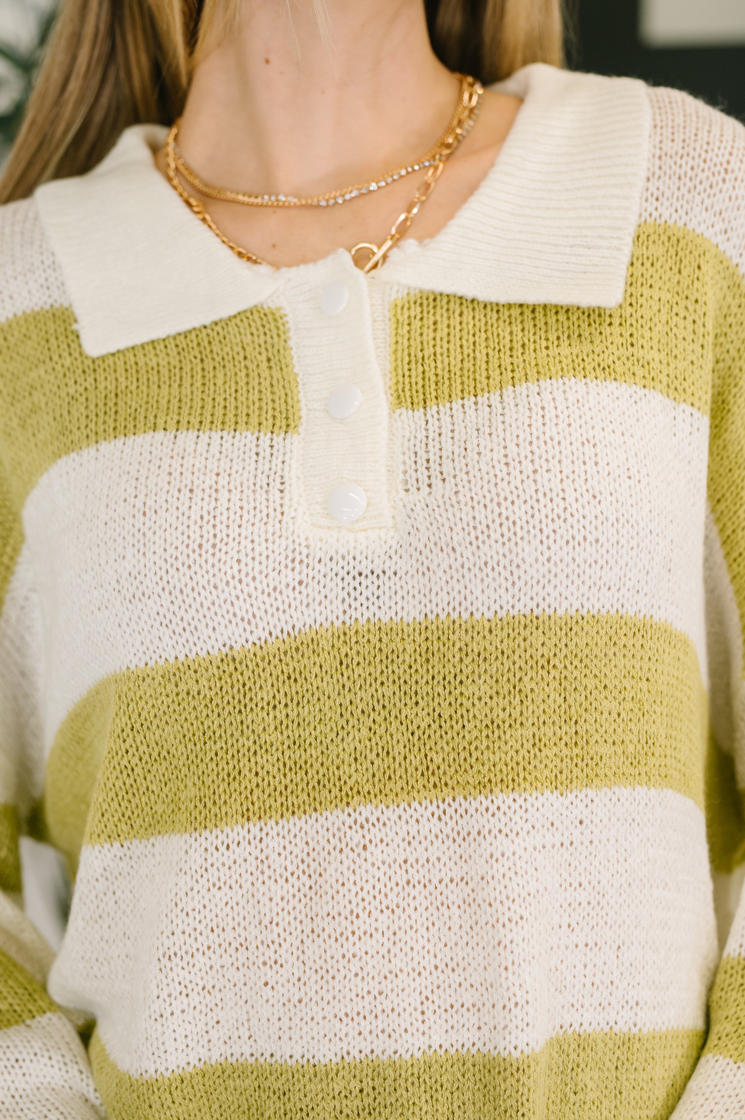 As Long As You're Mine Loose Knit Collared Top-Womens-Stay Foxy Boutique, Florissant, Missouri