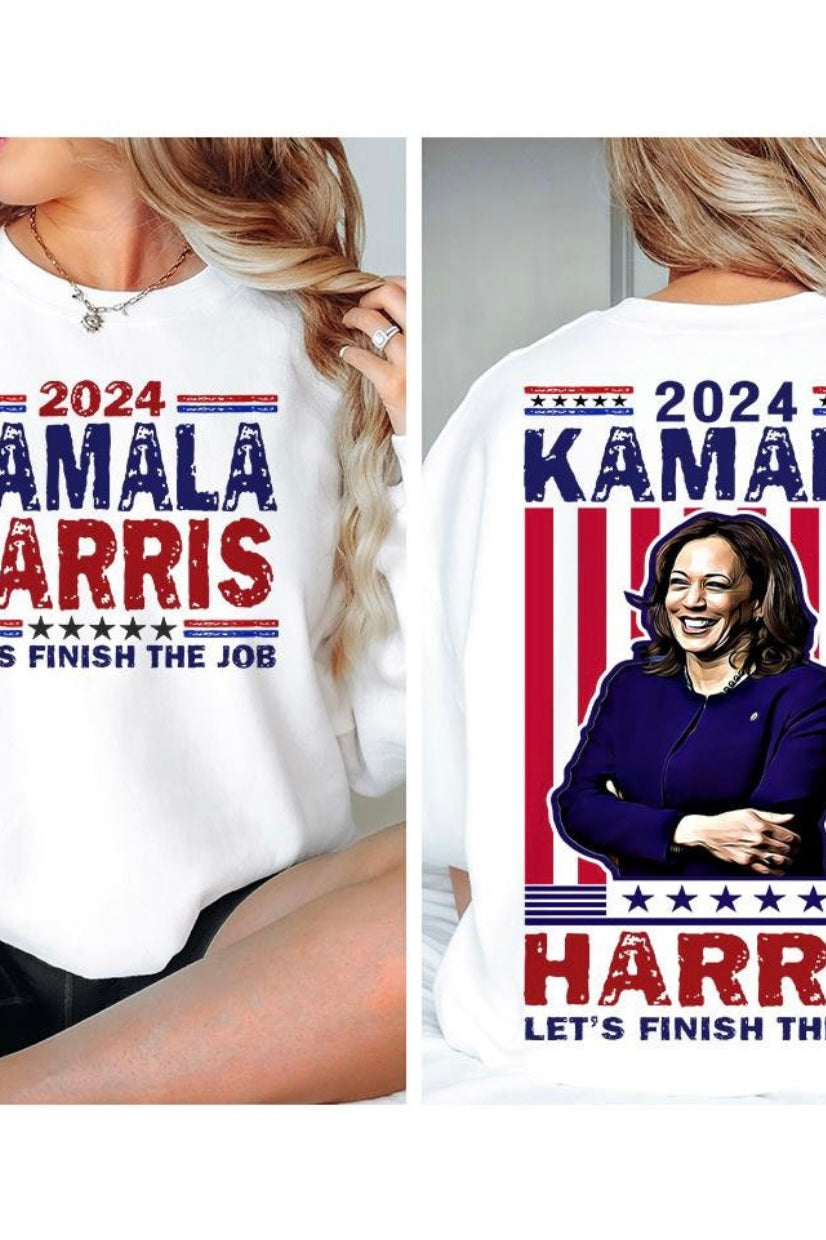 Front Back Harris Graphic T shirt sleeve unless you select a long sleeve-Graphic T-Stay Foxy Boutique, Florissant, Missouri