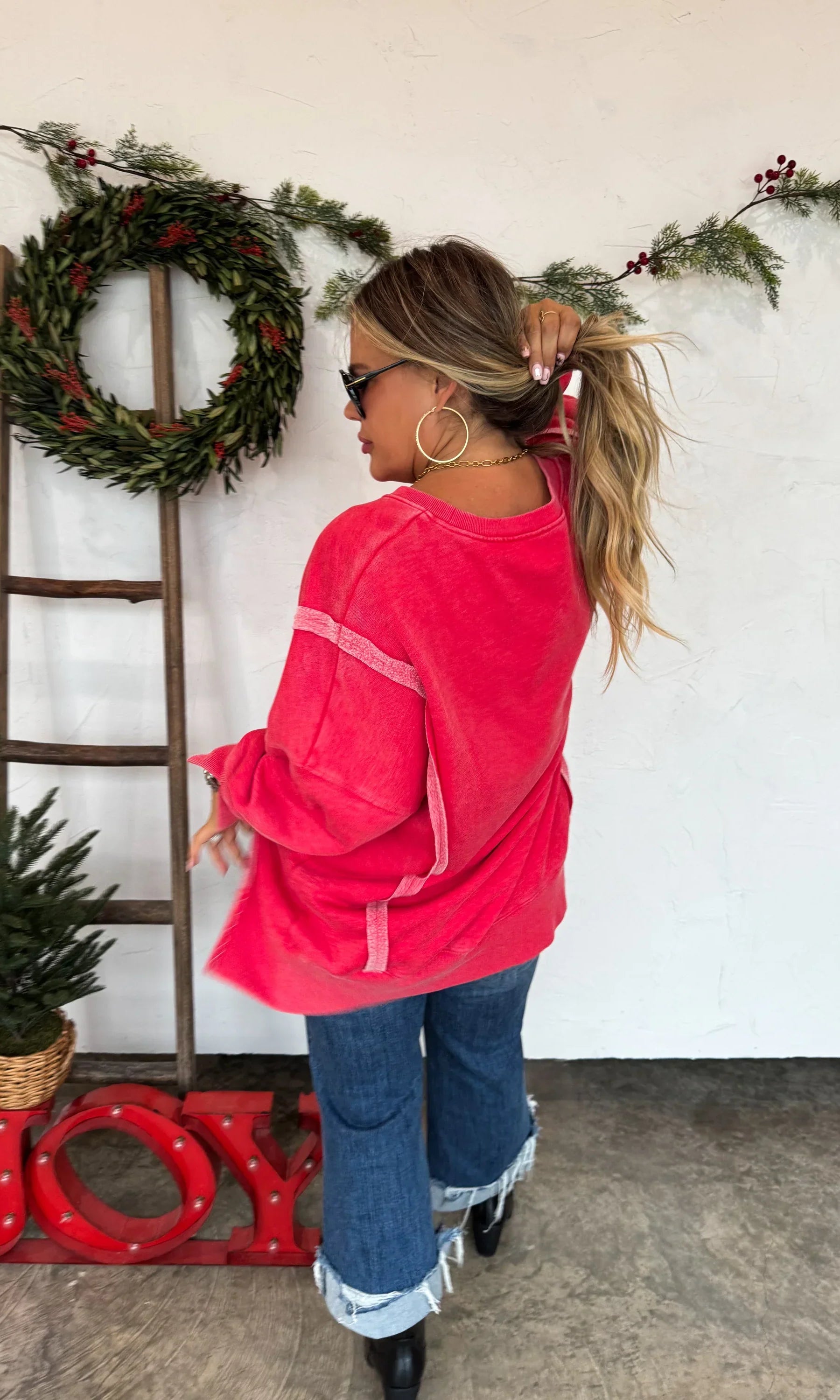 PREORDER: Classic Crew Pullover Merry-Womens-Stay Foxy Boutique, Florissant, Missouri