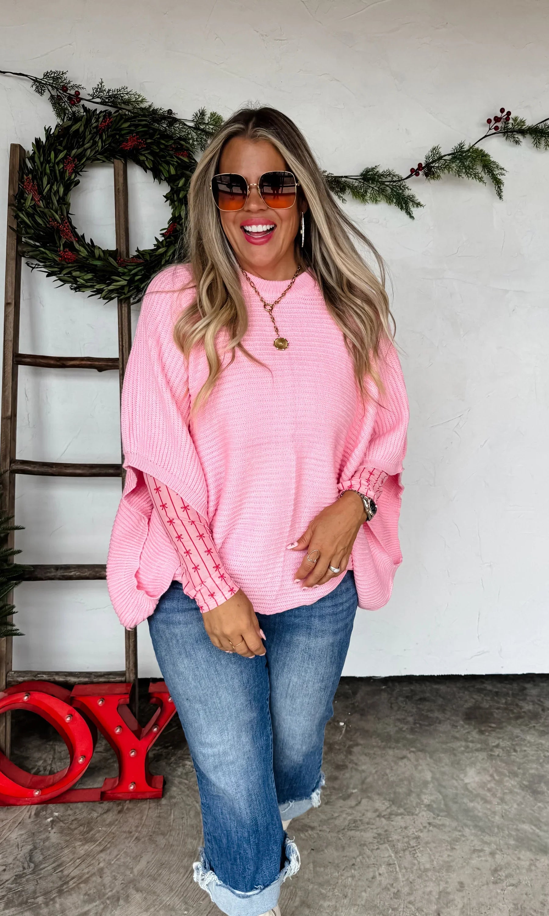 PREORDER: Holiday Meg Pullover Poncho-Womens-Stay Foxy Boutique, Florissant, Missouri