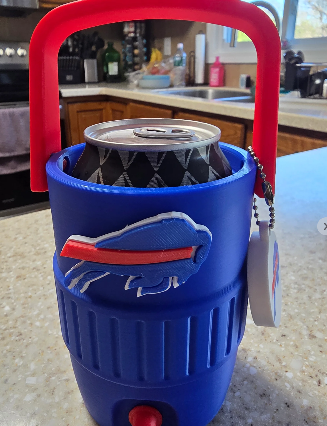 FOOTBALL FAV TEAMS-3D PRINTED CUSTOM 12 OUNCE CAN HOLDERS-Stay Foxy Boutique, Florissant, Missouri