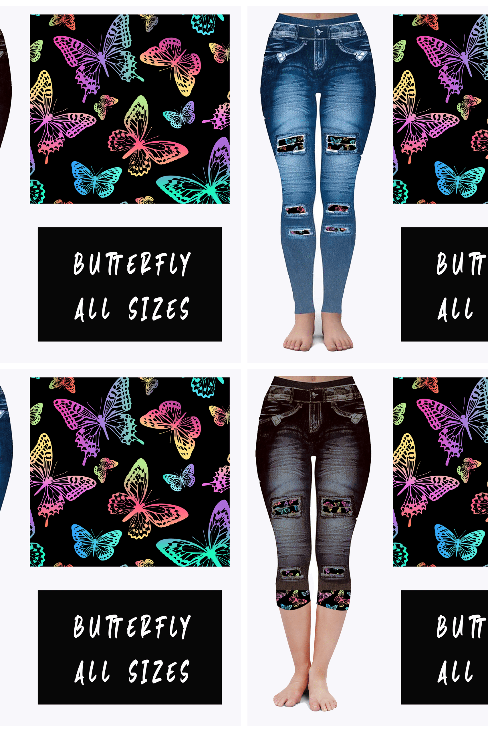 LEGGING JEAN RUN-BUTTERFLY (ACTIVE BACK POCKETS)-Stay Foxy Boutique, Florissant, Missouri