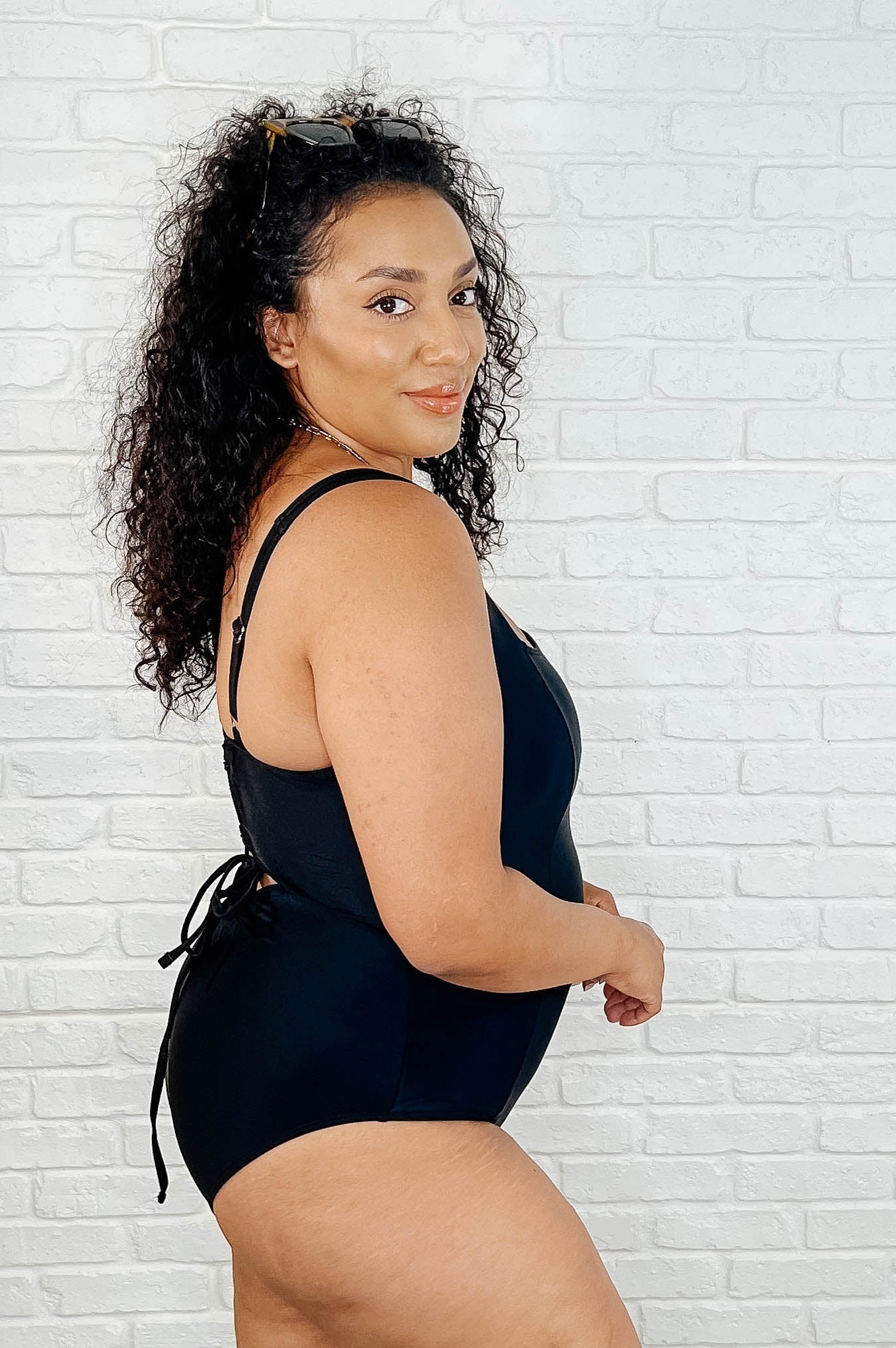 Barcelona Lace Up Swimsuit-Swimwear-Stay Foxy Boutique, Florissant, Missouri