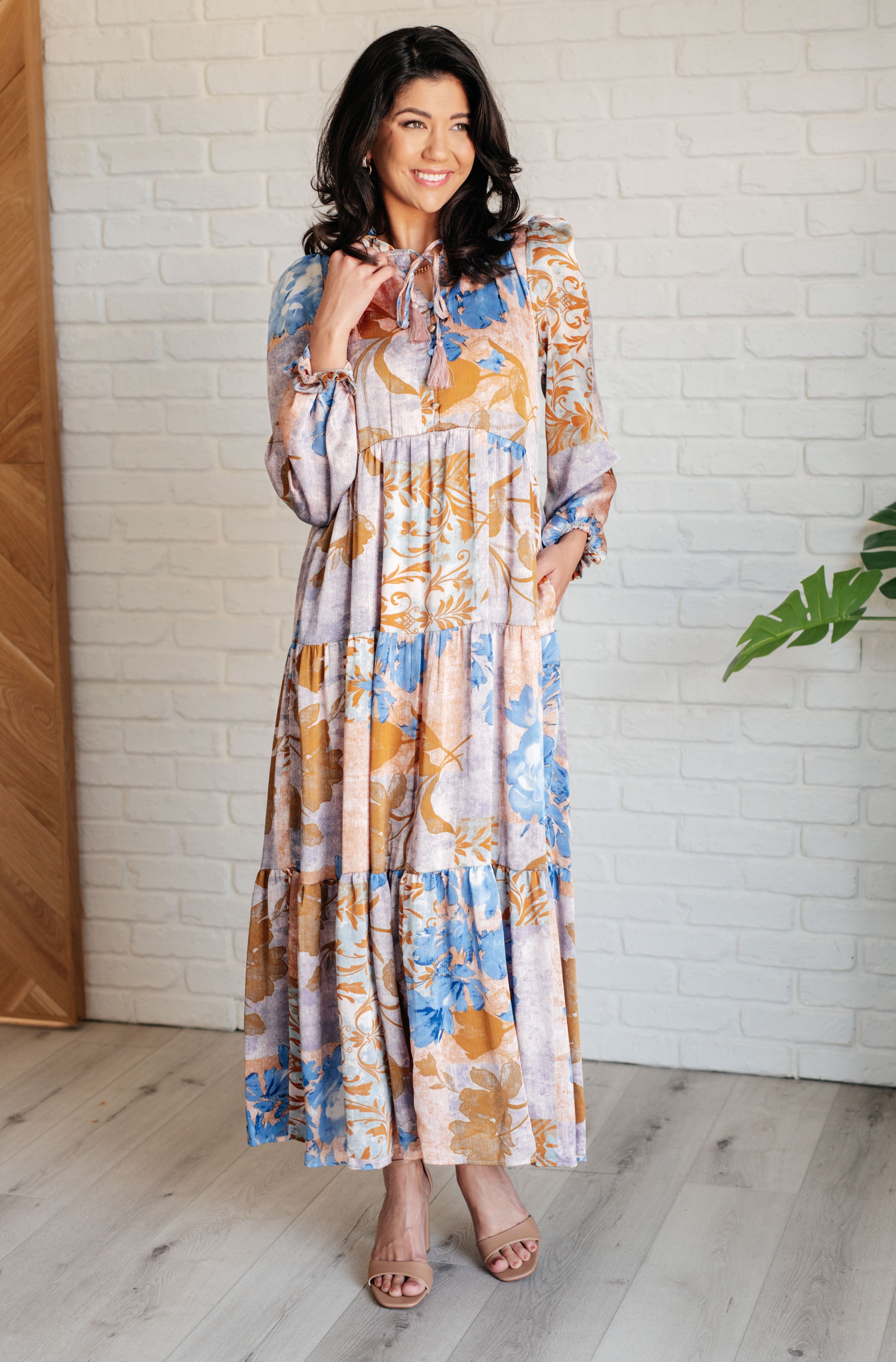 Barefoot in my Dreams V-Neck Tiered Dress-Dresses-Stay Foxy Boutique, Florissant, Missouri