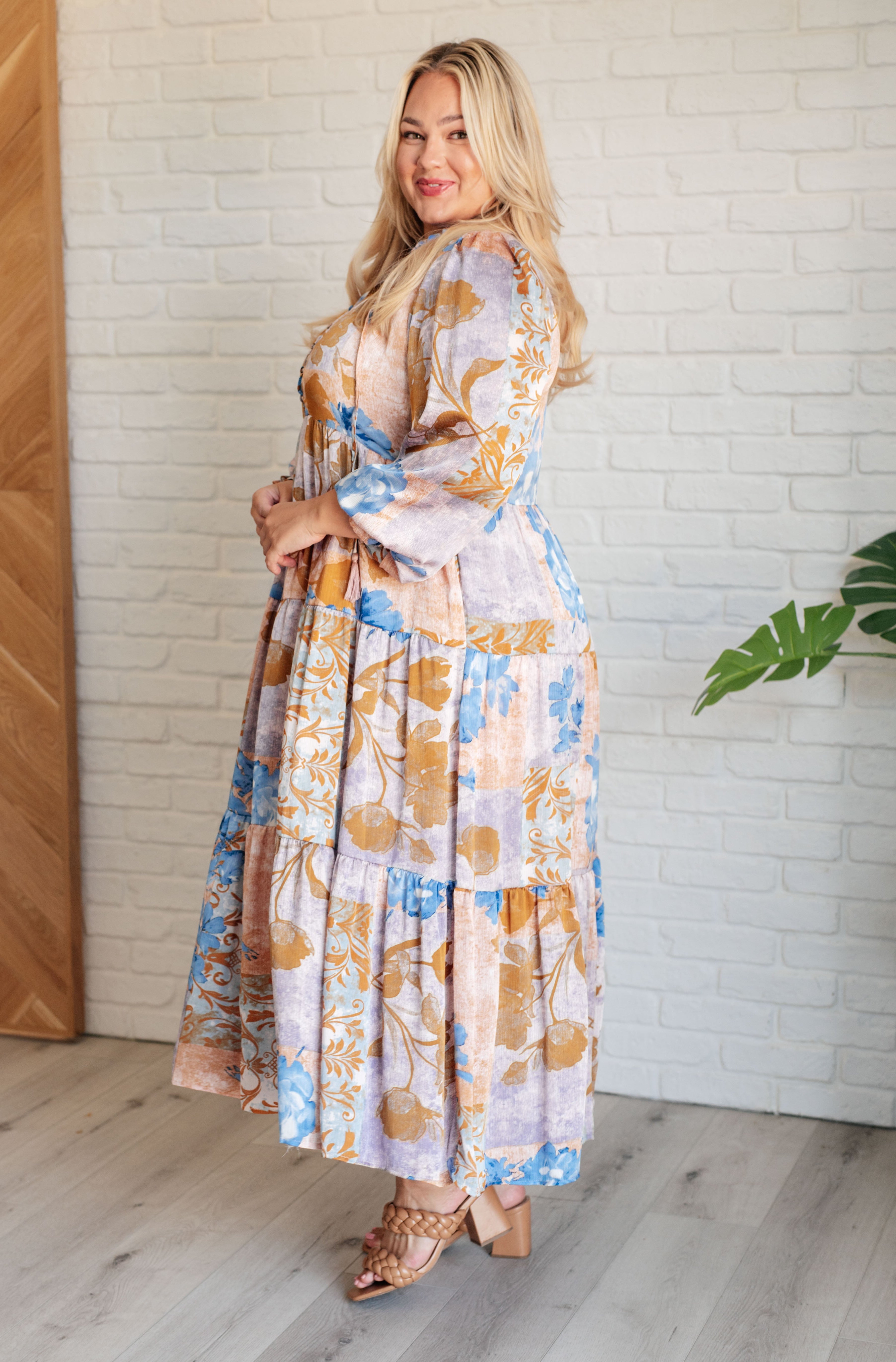 Barefoot in my Dreams V-Neck Tiered Dress-Dresses-Stay Foxy Boutique, Florissant, Missouri