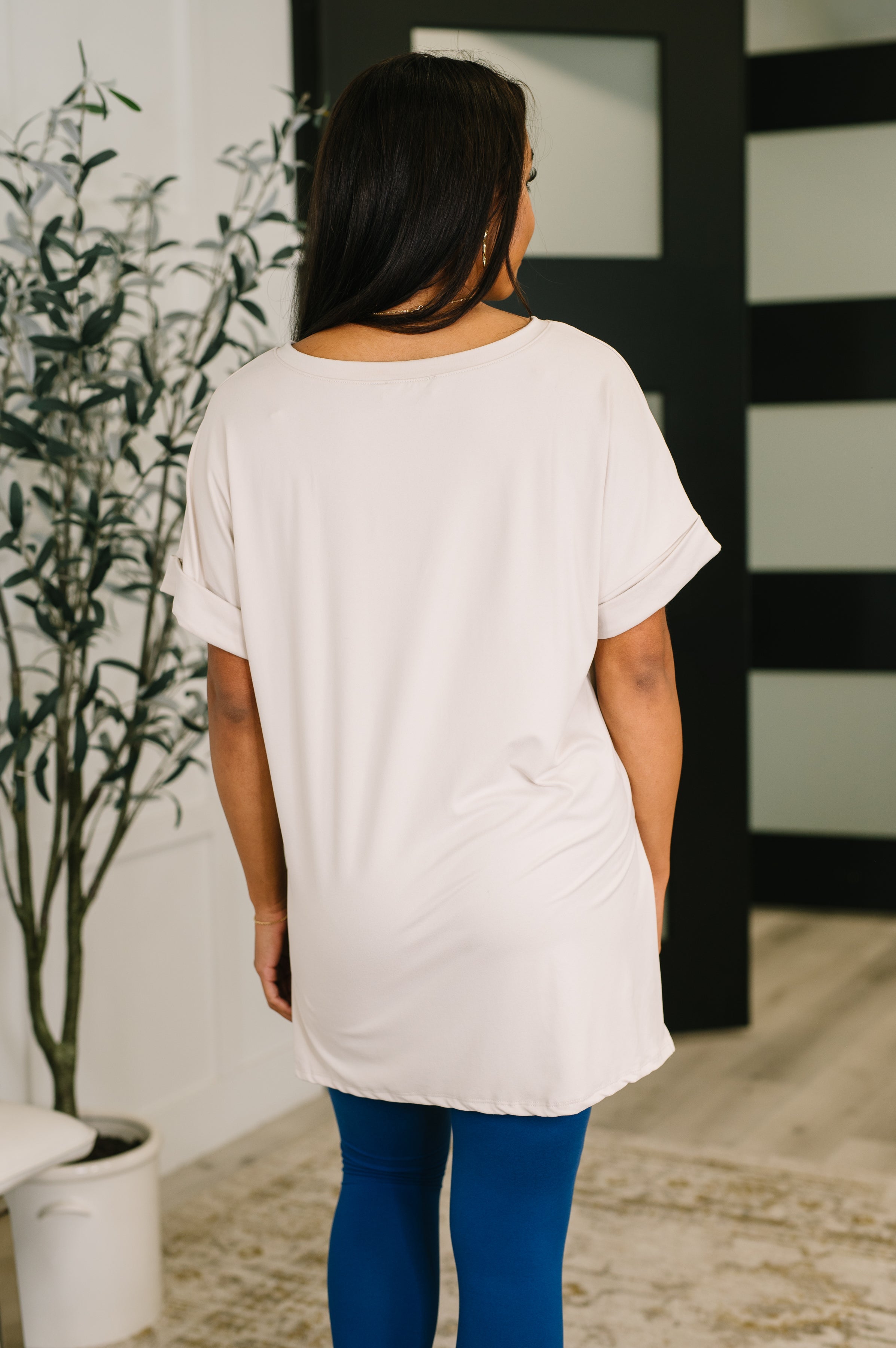 Basic Layering Relaxed V-Neck Tee-Womens-Stay Foxy Boutique, Florissant, Missouri
