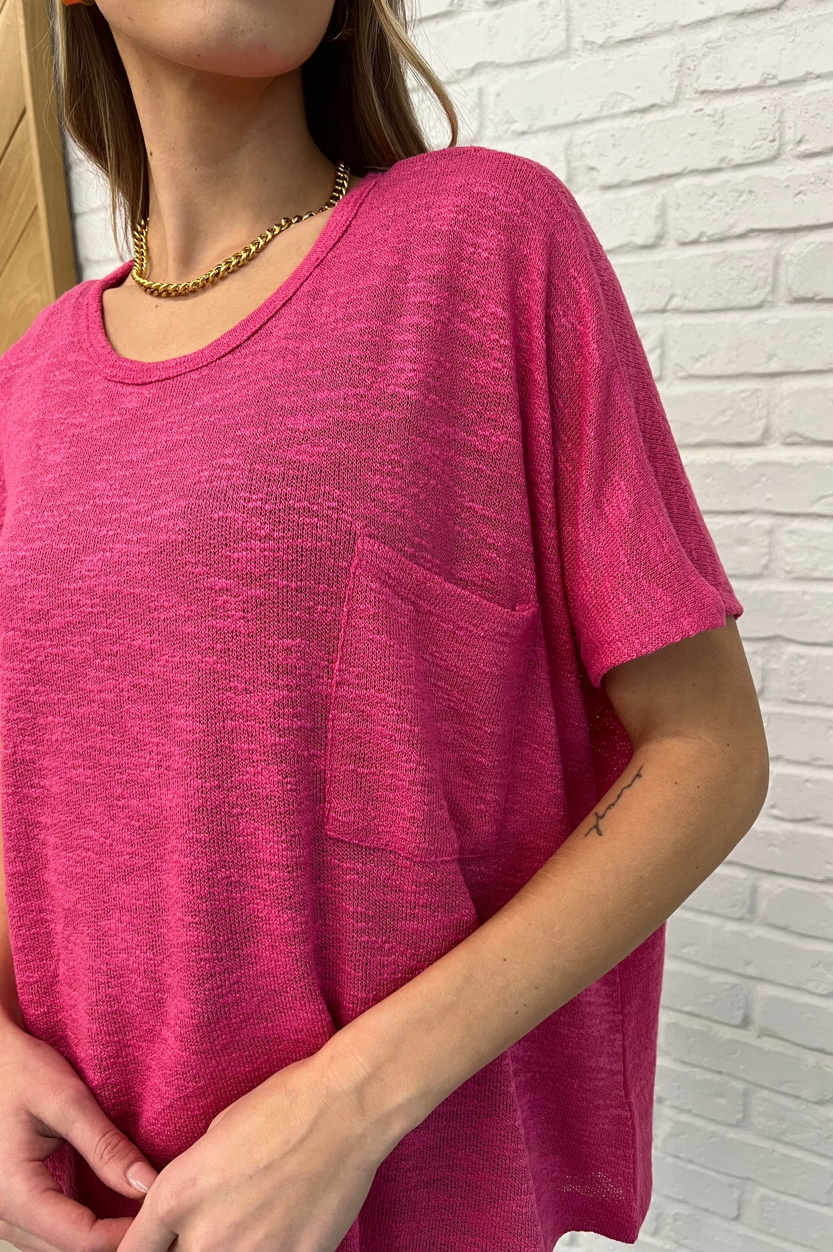 Basically Flowing Dolman Sleeve Top in Hot Pink-Womens-Stay Foxy Boutique, Florissant, Missouri