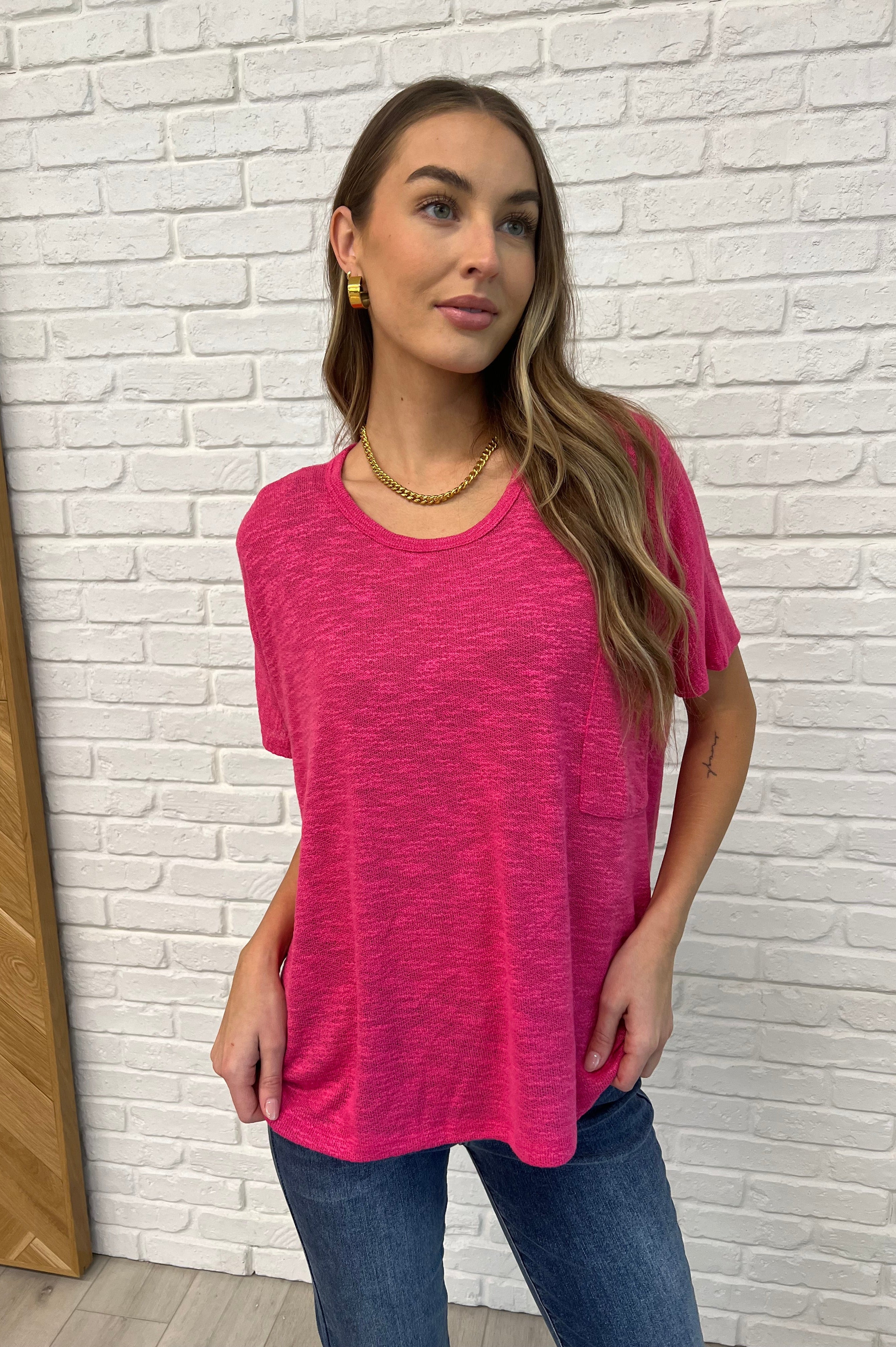 Basically Flowing Dolman Sleeve Top in Hot Pink-Womens-Stay Foxy Boutique, Florissant, Missouri
