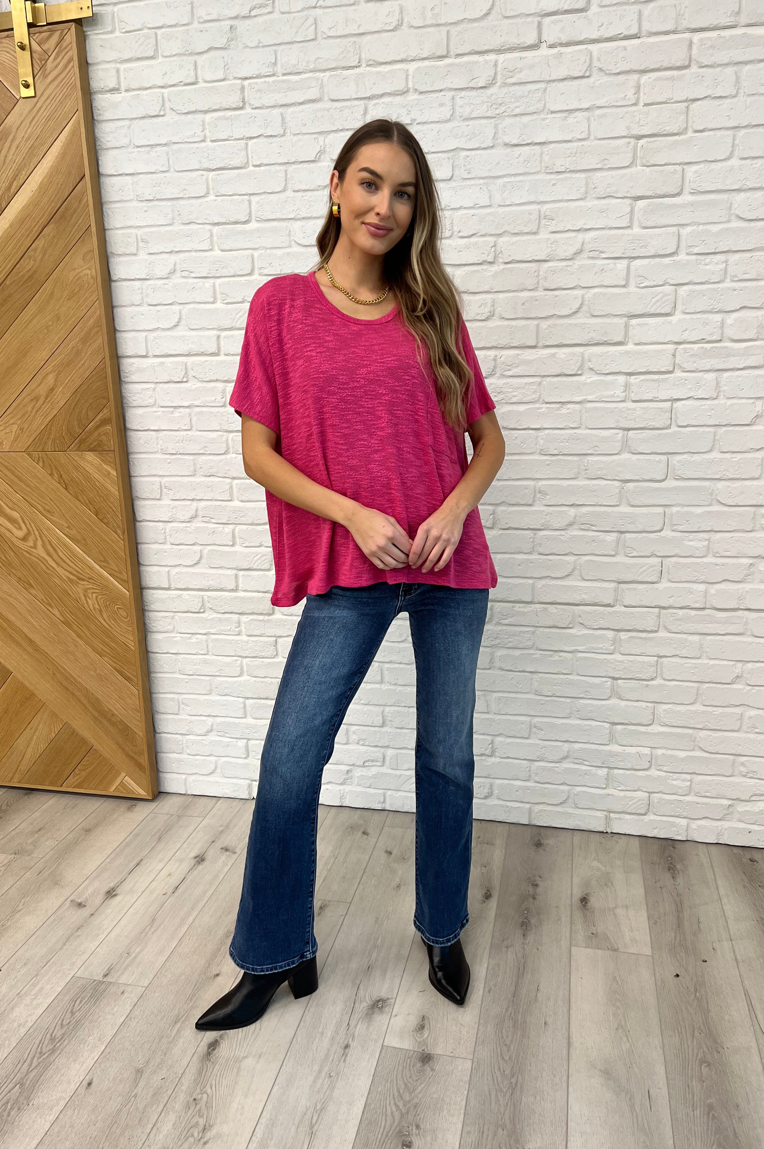 Basically Flowing Dolman Sleeve Top in Hot Pink-Womens-Stay Foxy Boutique, Florissant, Missouri