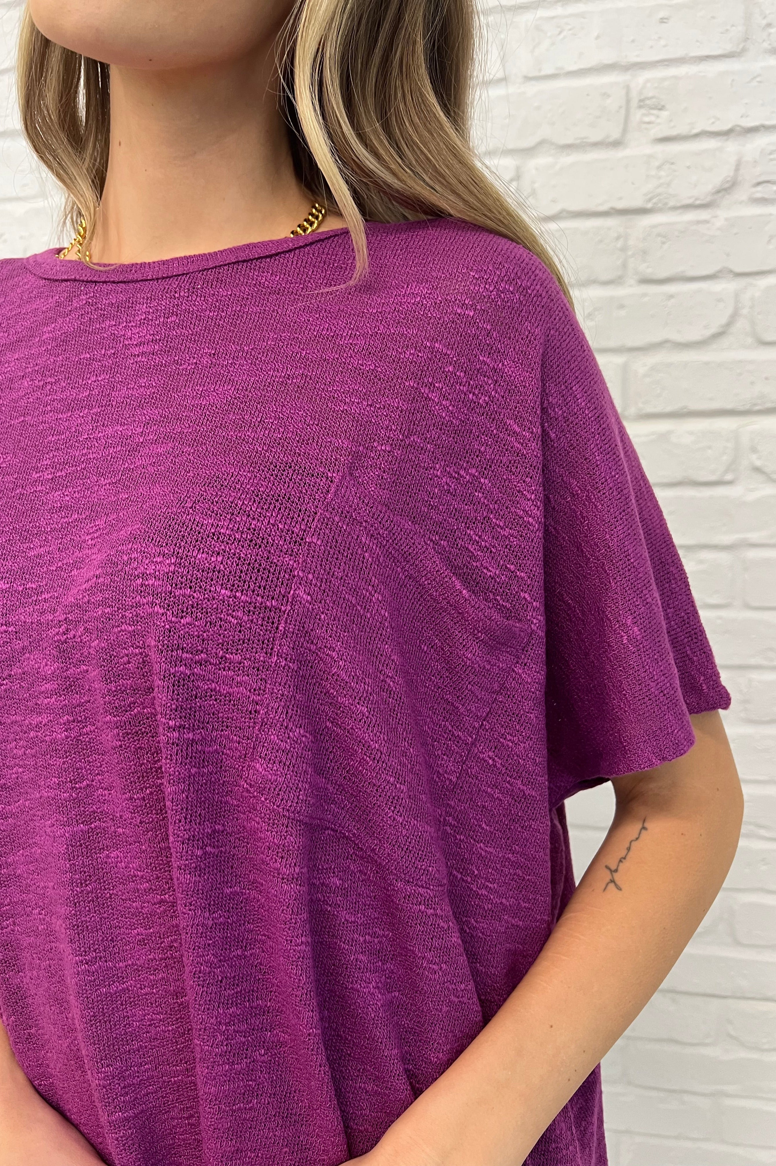 Basically Flowing Dolman Sleeve Top in Lt Plum-Womens-Stay Foxy Boutique, Florissant, Missouri