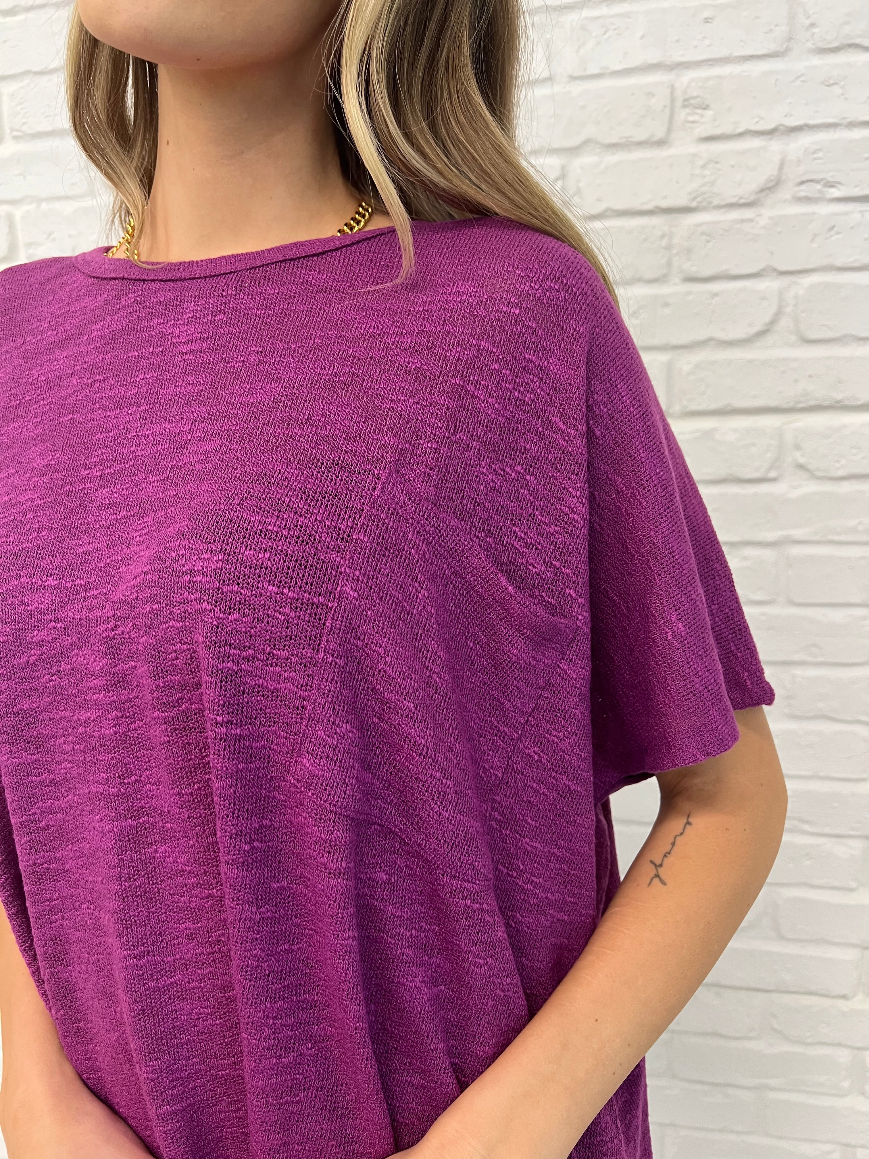 Basically Flowing Dolman Sleeve Top in Lt Plum-Womens-Stay Foxy Boutique, Florissant, Missouri