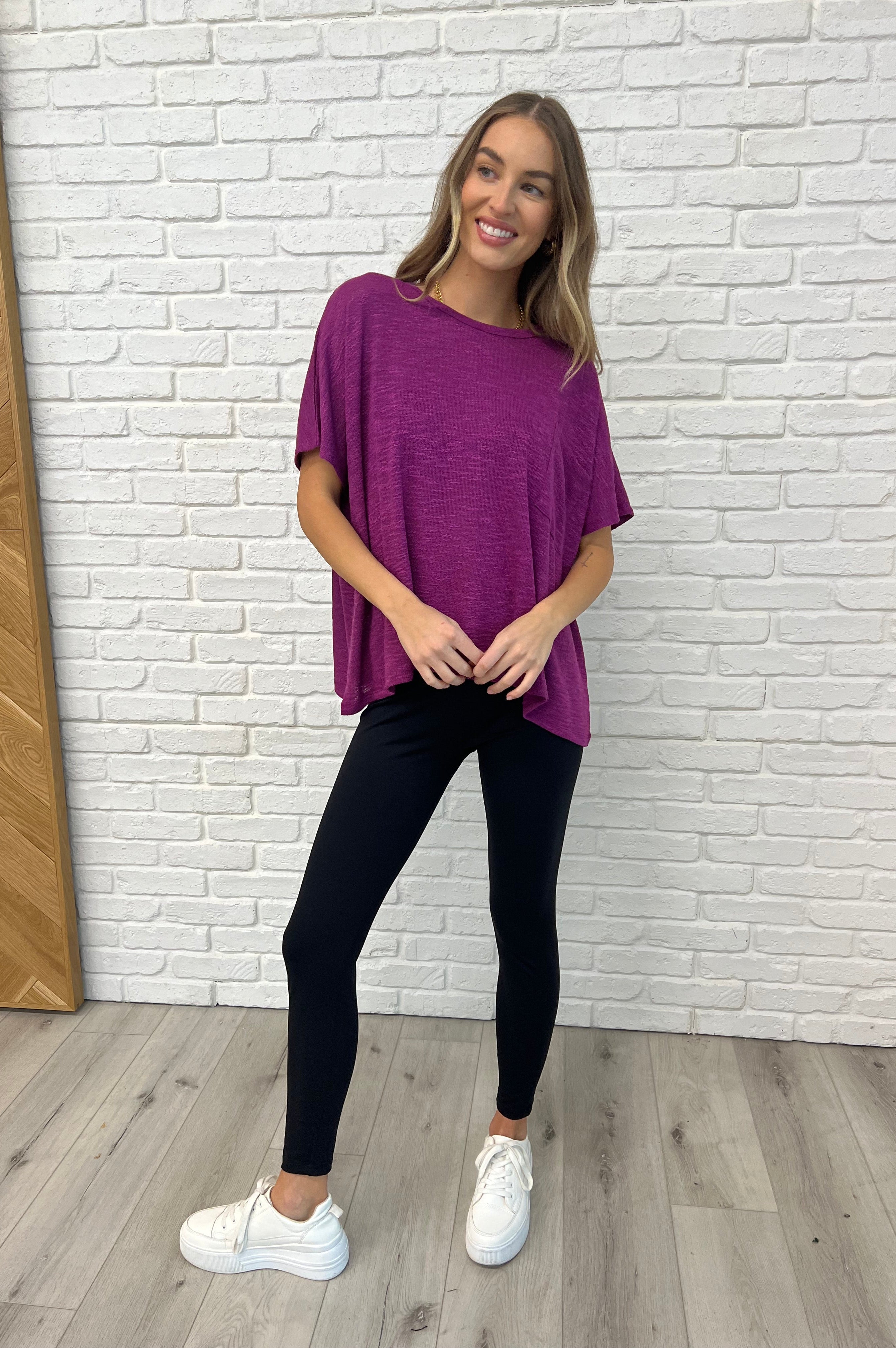 Basically Flowing Dolman Sleeve Top in Lt Plum-Womens-Stay Foxy Boutique, Florissant, Missouri