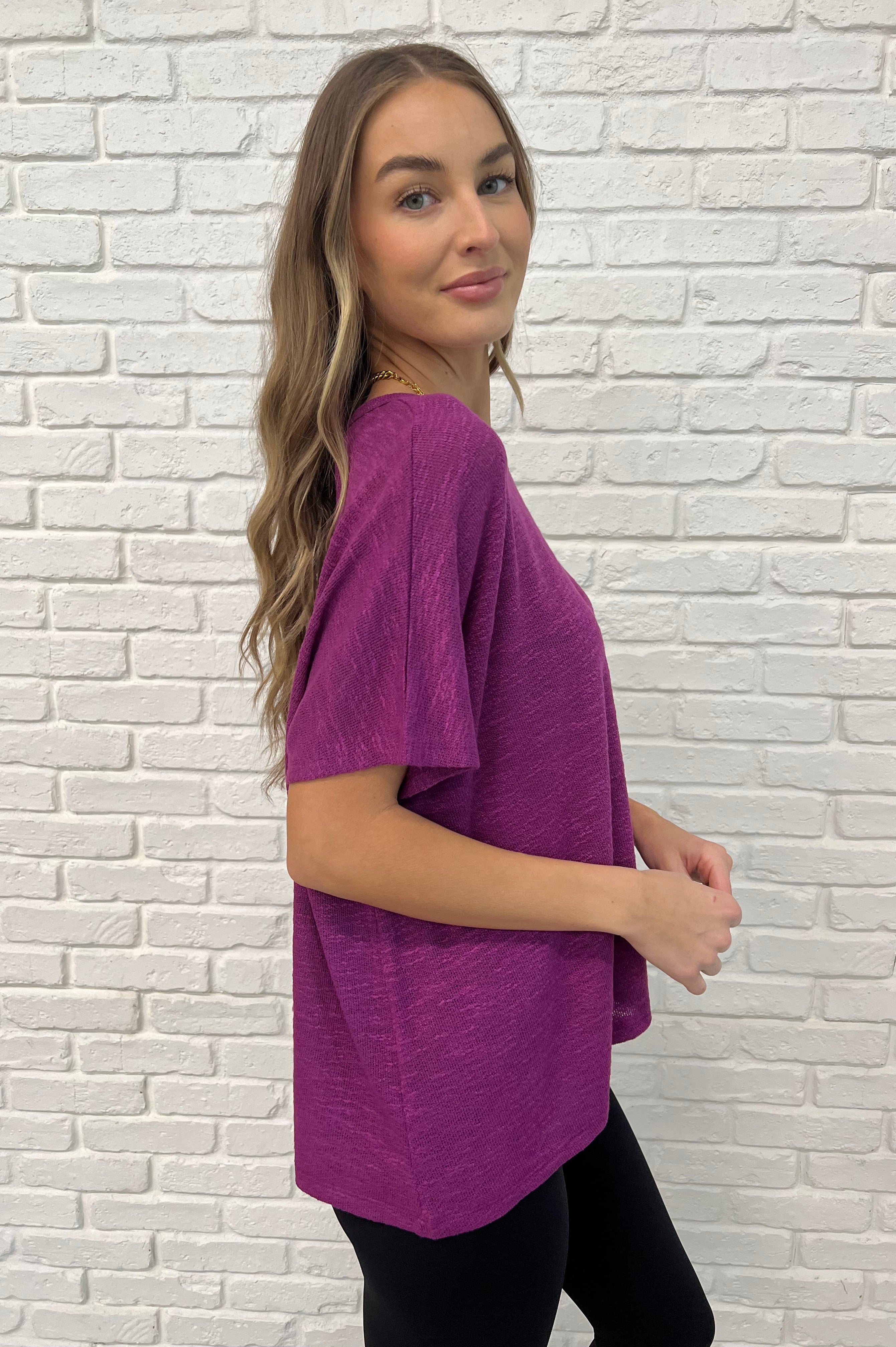 Basically Flowing Dolman Sleeve Top in Lt Plum-Womens-Stay Foxy Boutique, Florissant, Missouri