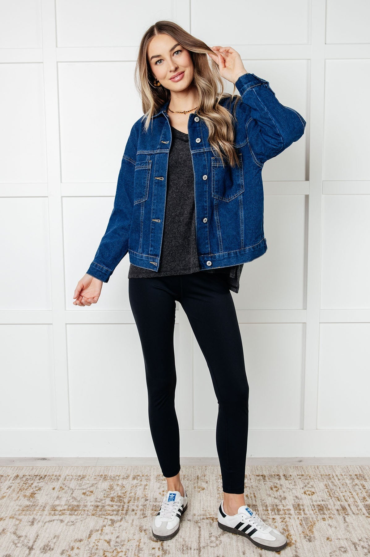 Basically Freezing Brushed Hacci Top in Black-Tops-Stay Foxy Boutique, Florissant, Missouri