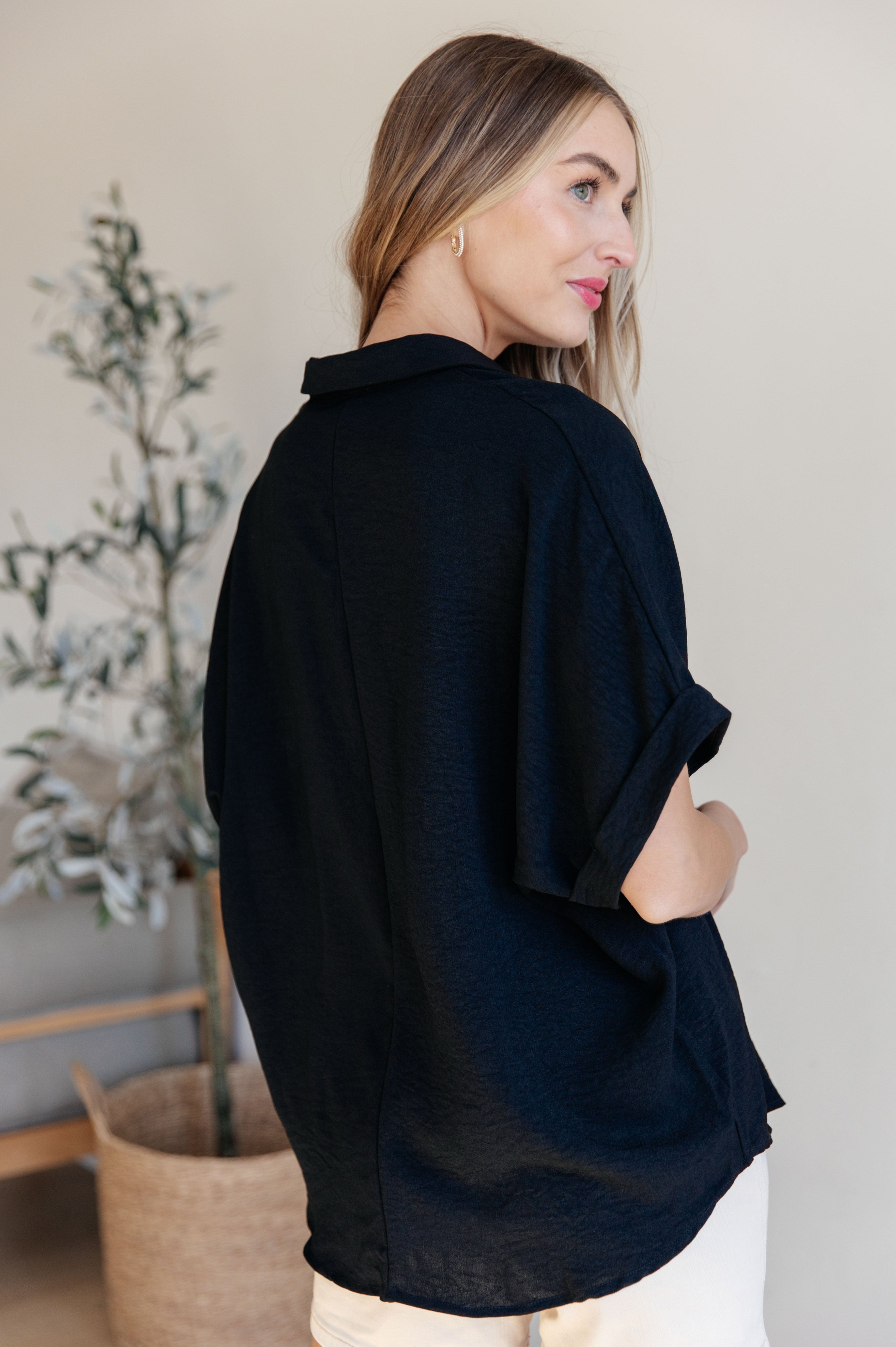 Because I Said So Dolman Sleeve Top in Black-Womens-Stay Foxy Boutique, Florissant, Missouri