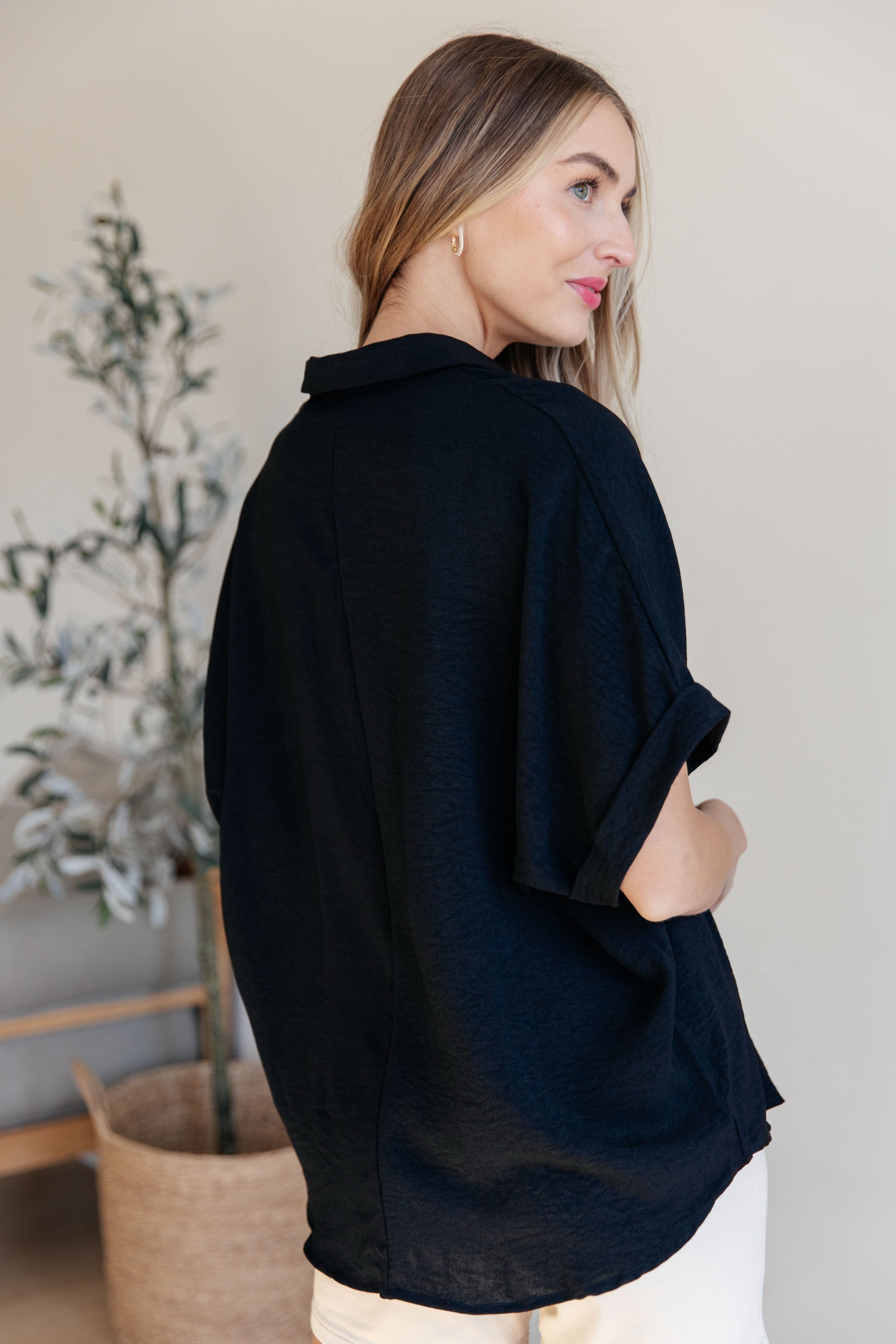 Because I Said So Dolman Sleeve Top in Black-Womens-Stay Foxy Boutique, Florissant, Missouri