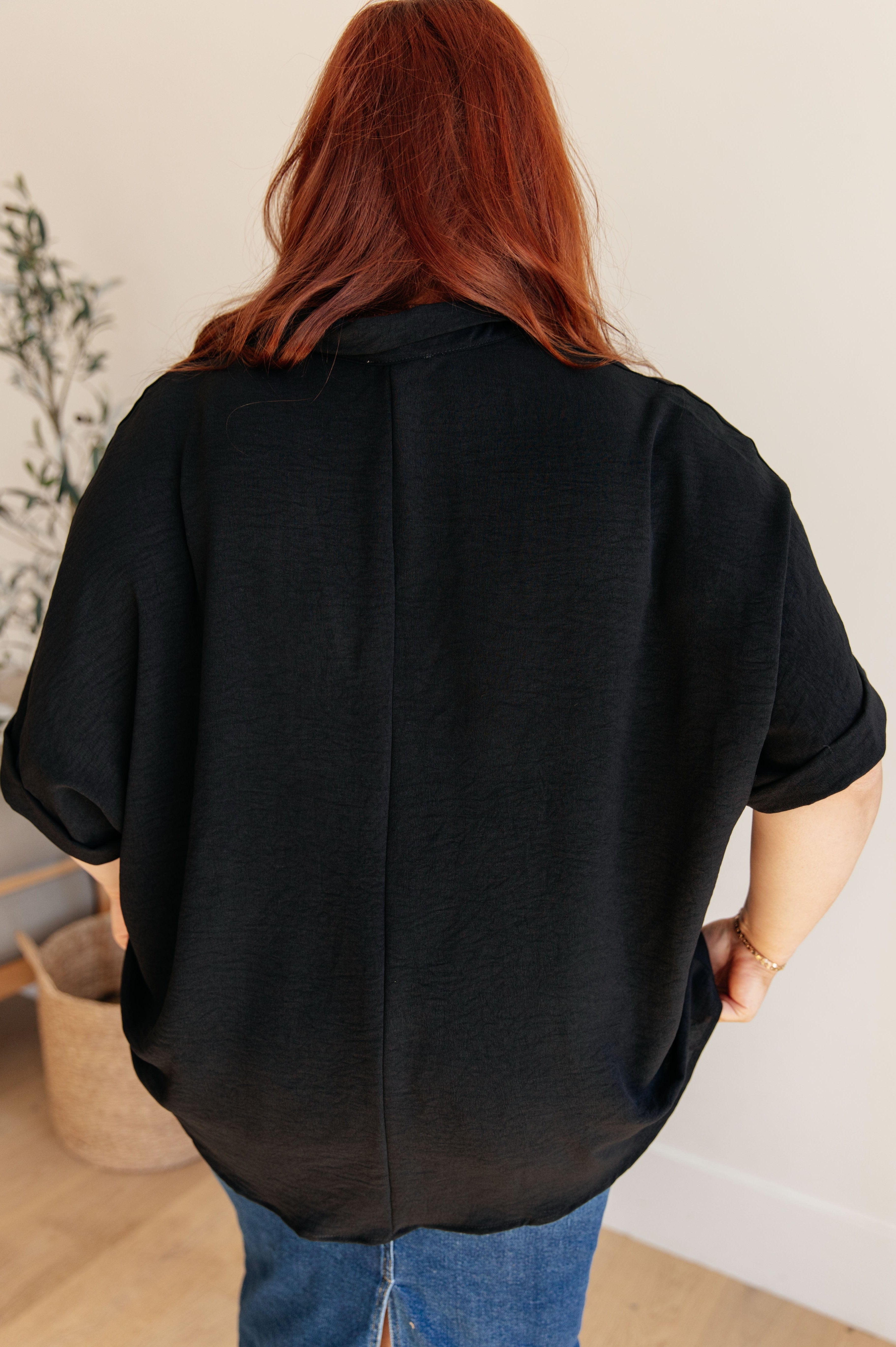 Because I Said So Dolman Sleeve Top in Black-Womens-Stay Foxy Boutique, Florissant, Missouri