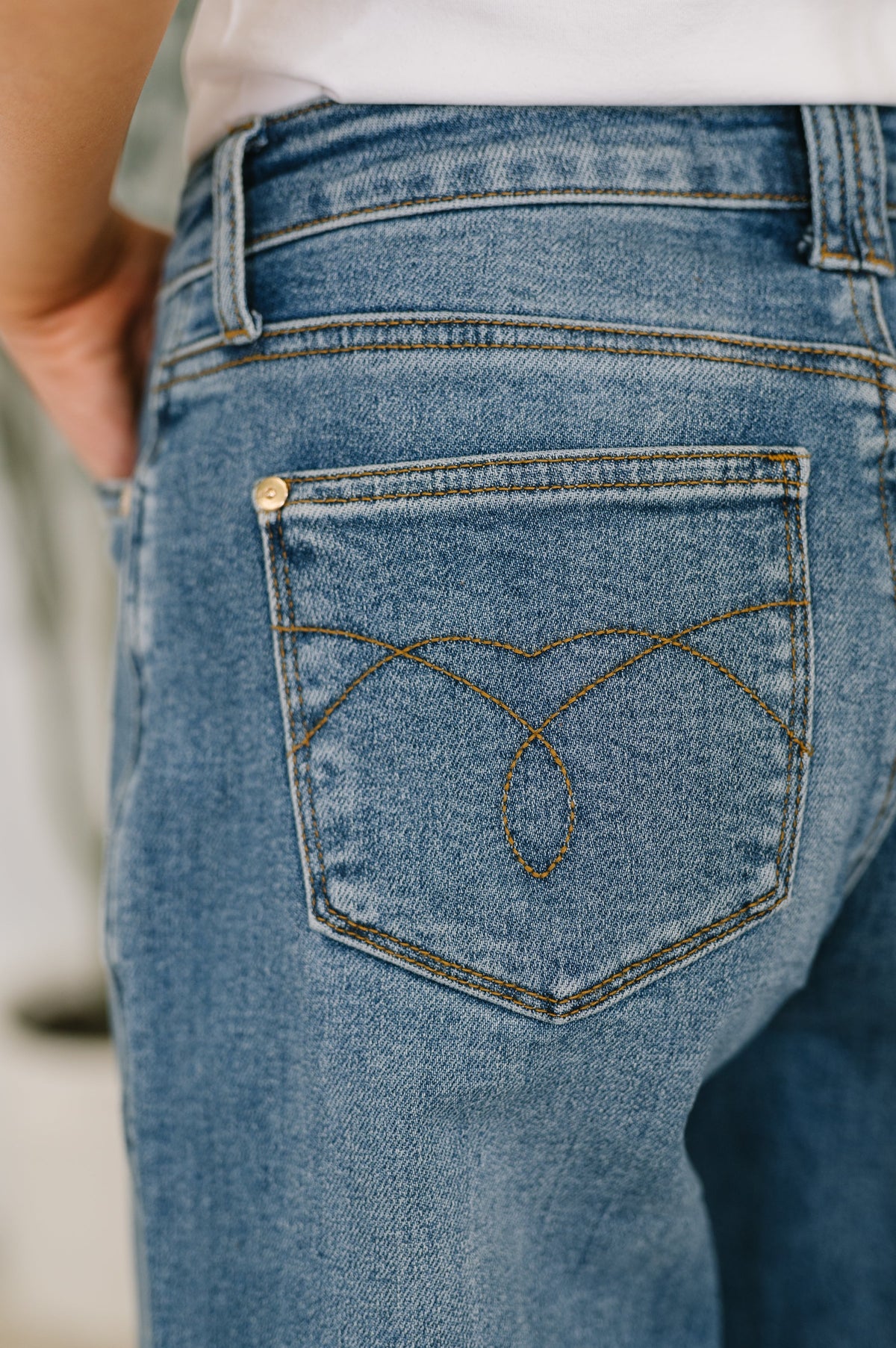 Bella High Waist Soft Barrel Stitch Thru Pocket-Womens-Stay Foxy Boutique, Florissant, Missouri