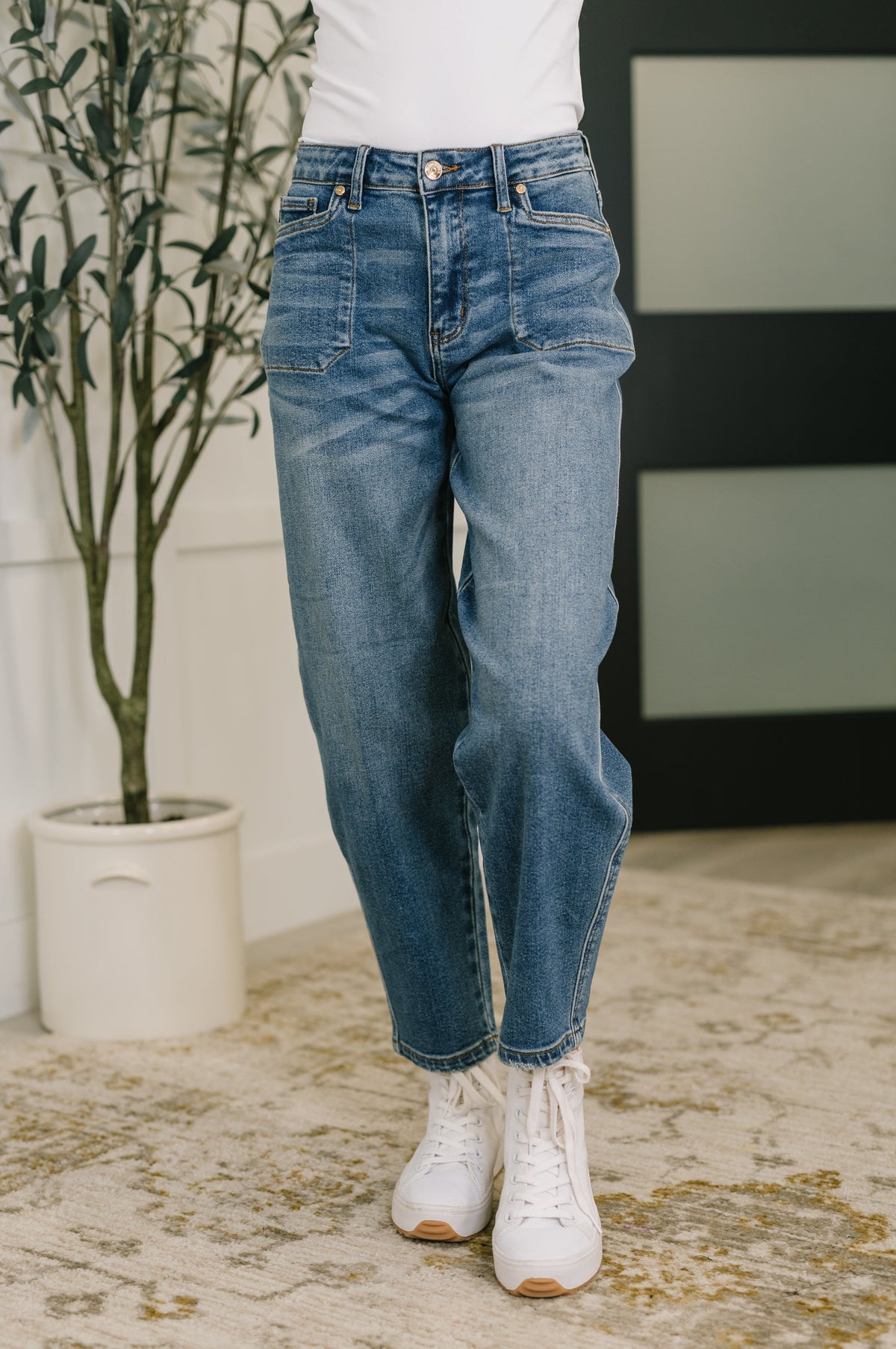 Bella High Waist Soft Barrel Stitch Thru Pocket-Womens-Stay Foxy Boutique, Florissant, Missouri