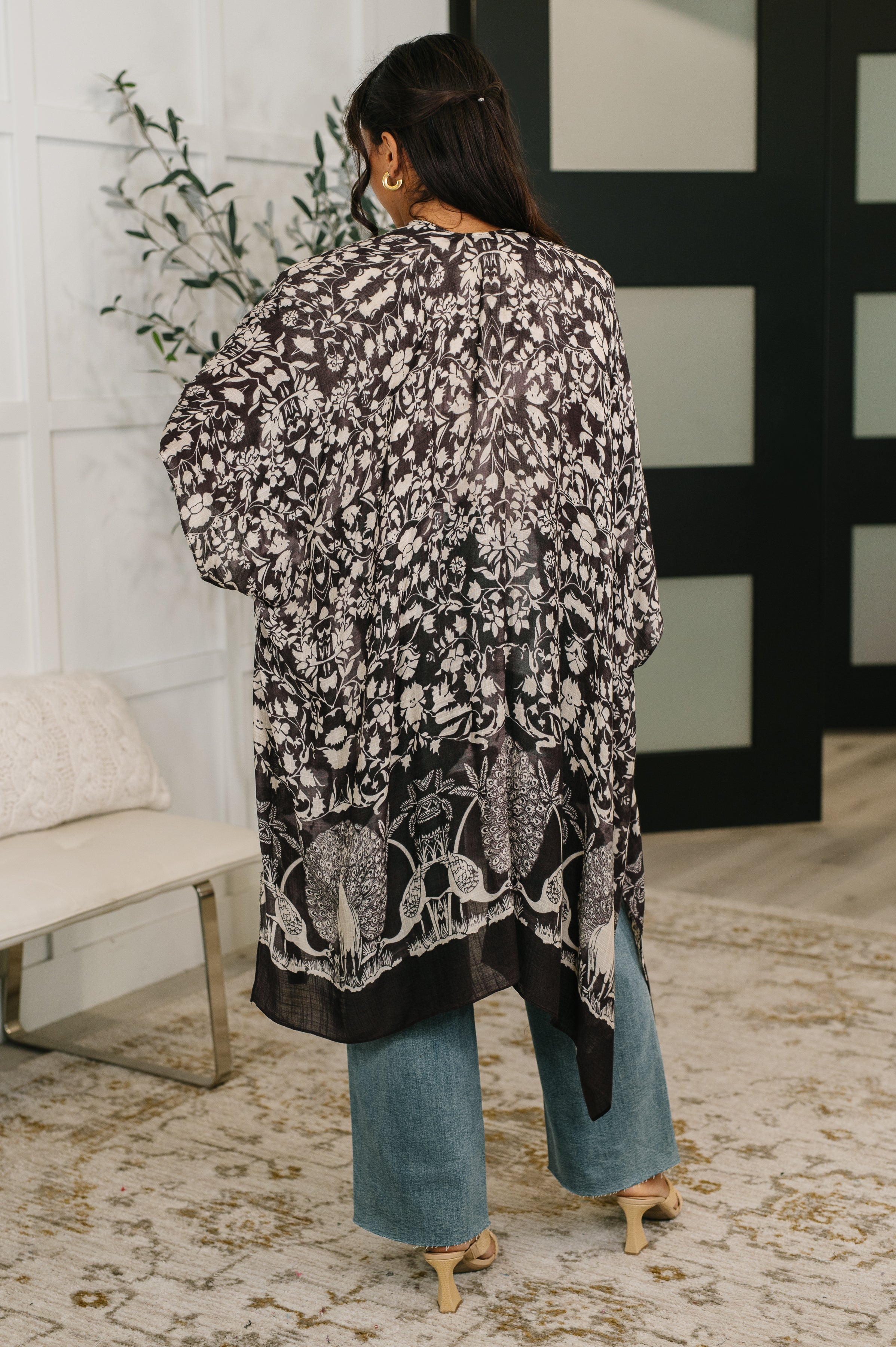 Bella Vida Open Front Floral Print Kimono-Womens-Stay Foxy Boutique, Florissant, Missouri
