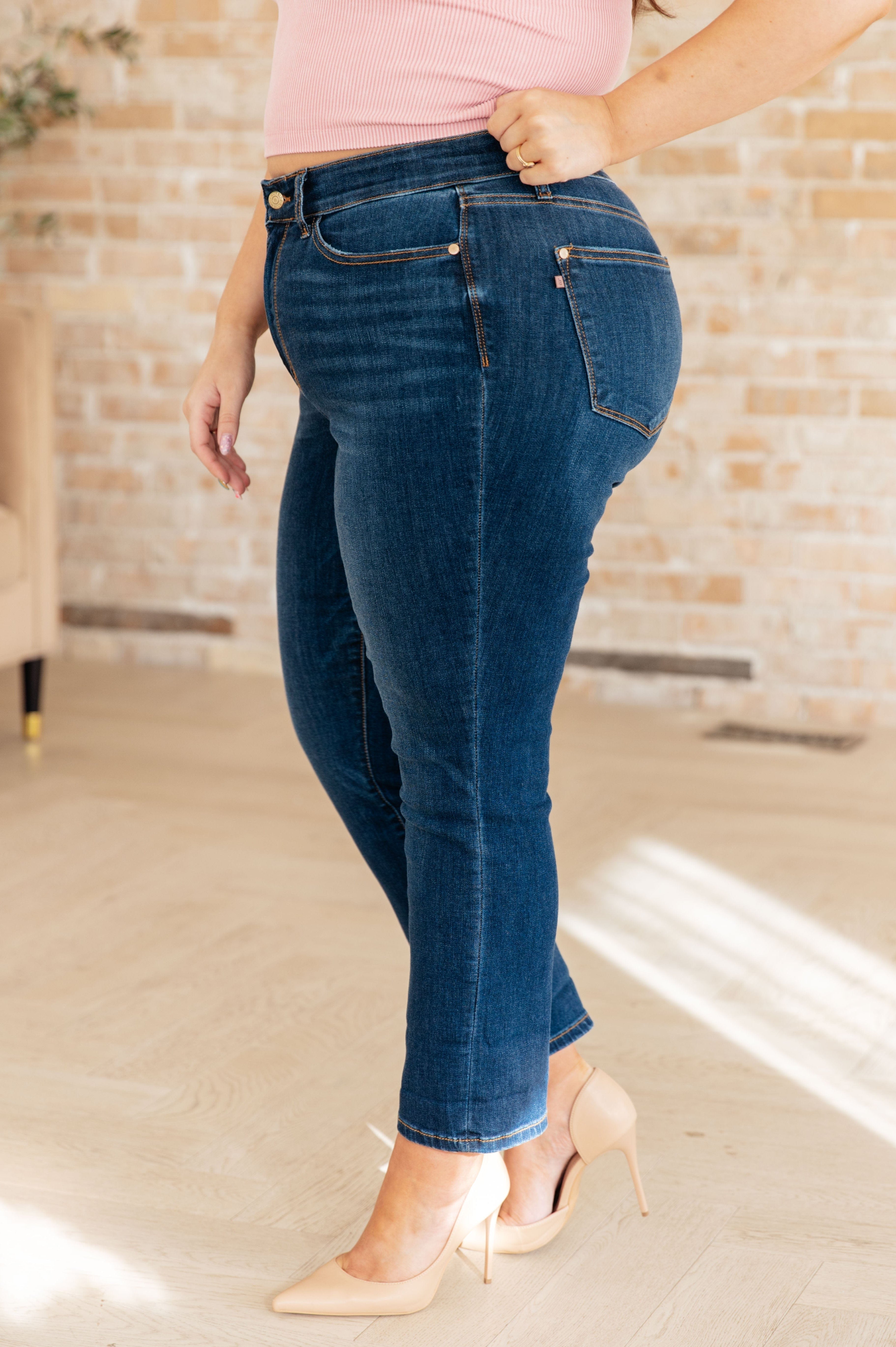 Bette Mid Rise Vintage Cuffed Skinny Capri-Womens-Stay Foxy Boutique, Florissant, Missouri