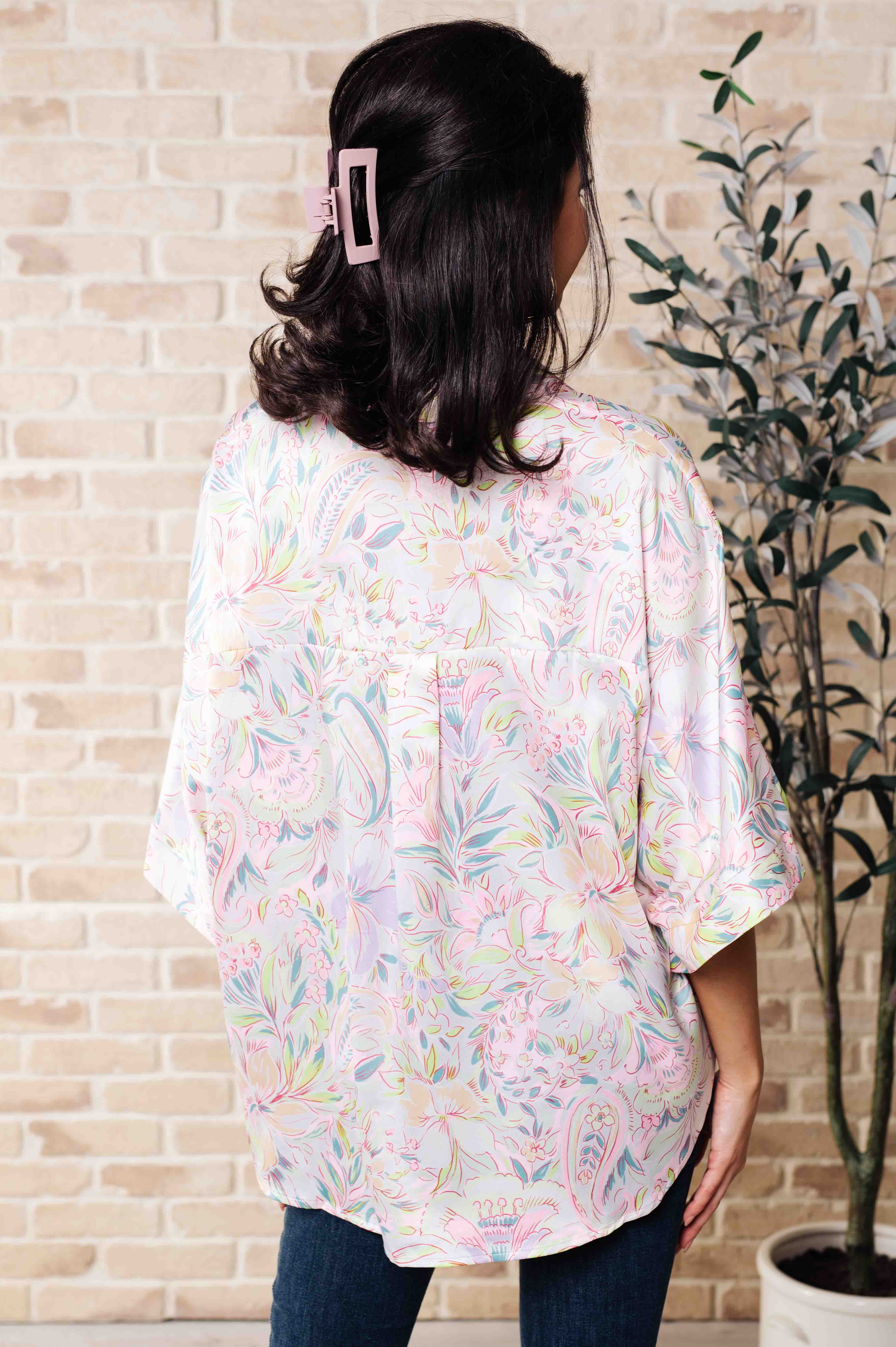 Blissful Botanicals Blouse-Tops-Stay Foxy Boutique, Florissant, Missouri