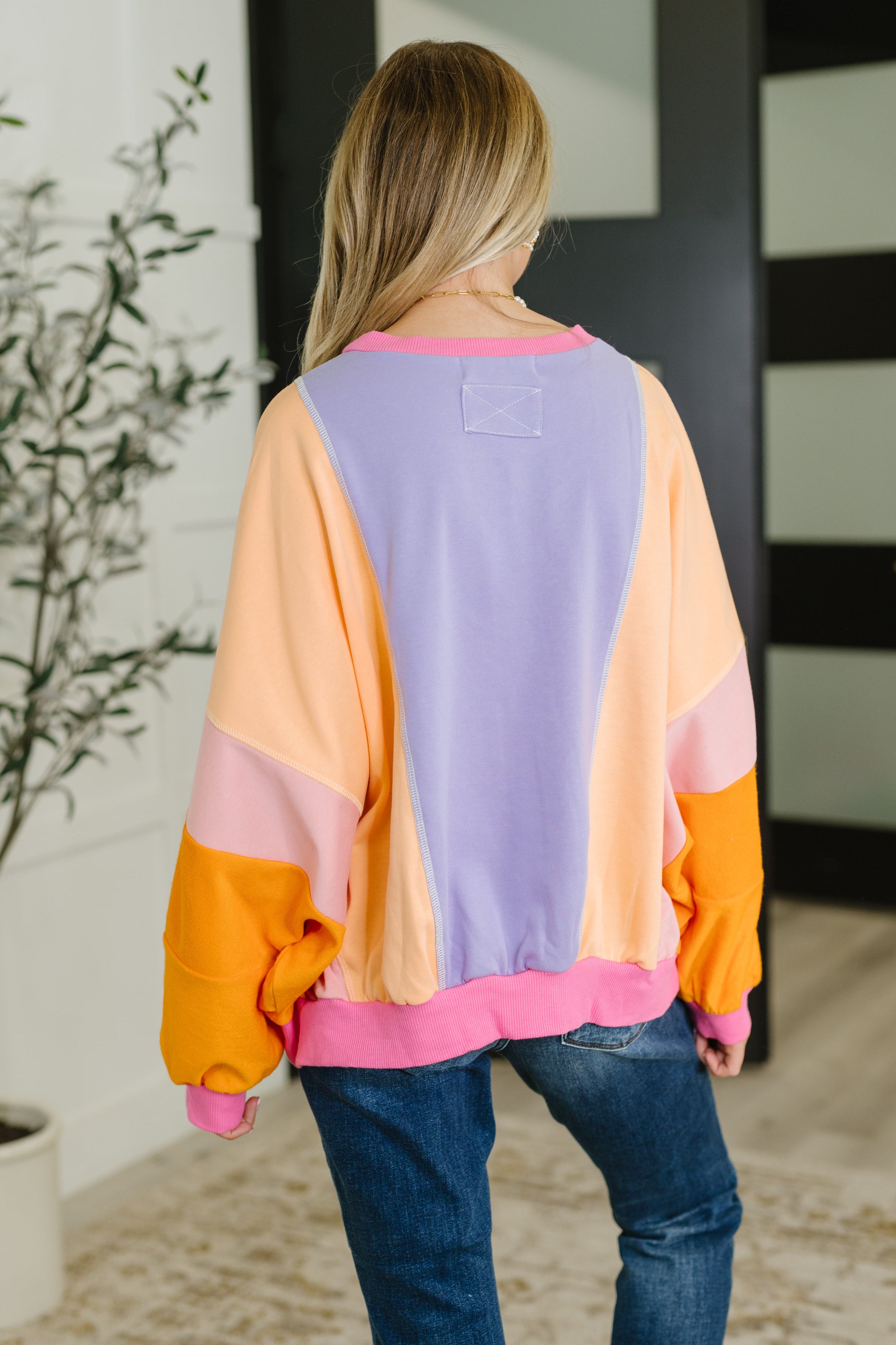 Blockbuster Color Block Pullover in Muted-Womens-Stay Foxy Boutique, Florissant, Missouri