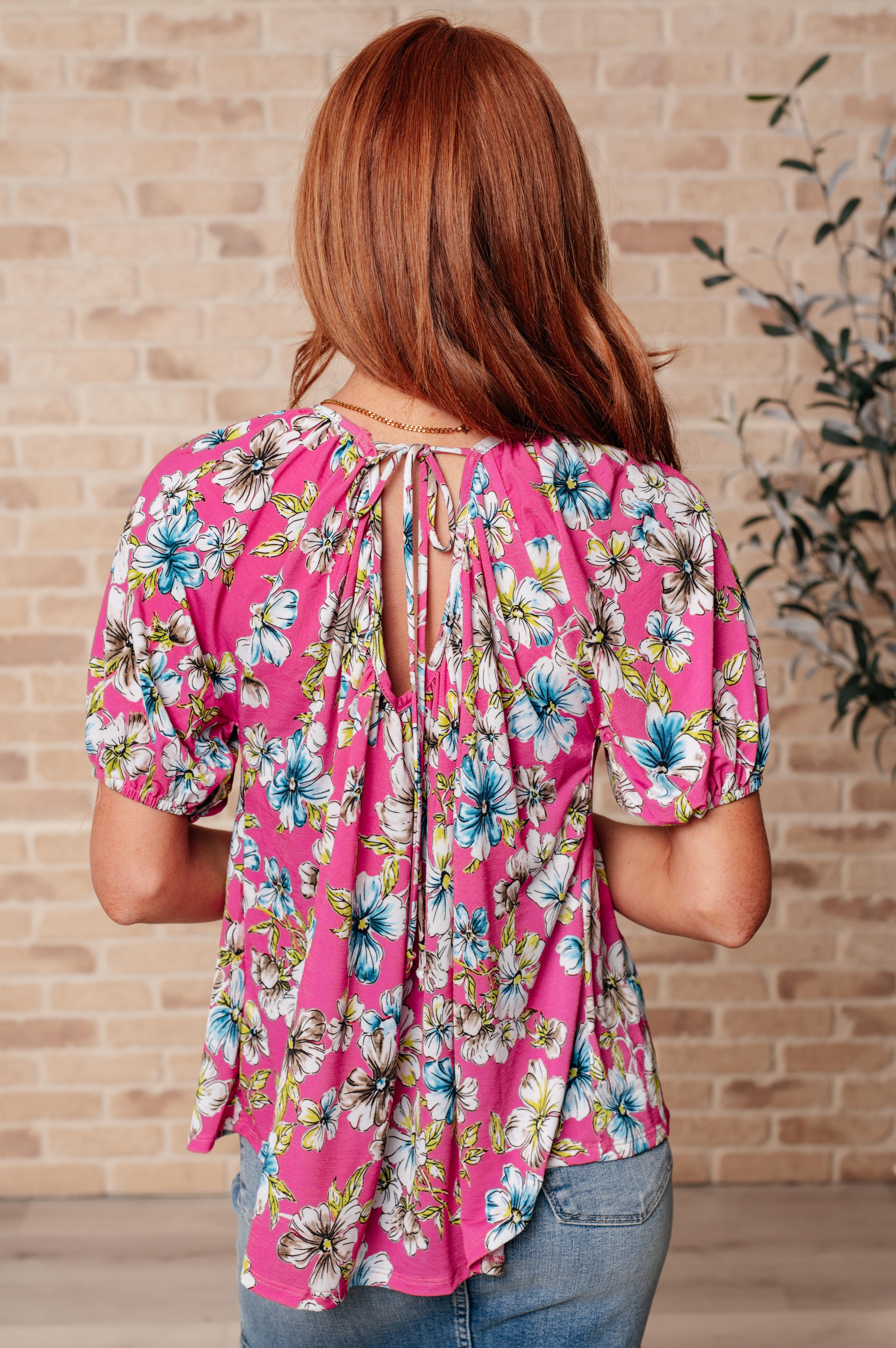 Bloom So Bright Floral Top-Tops-Stay Foxy Boutique, Florissant, Missouri