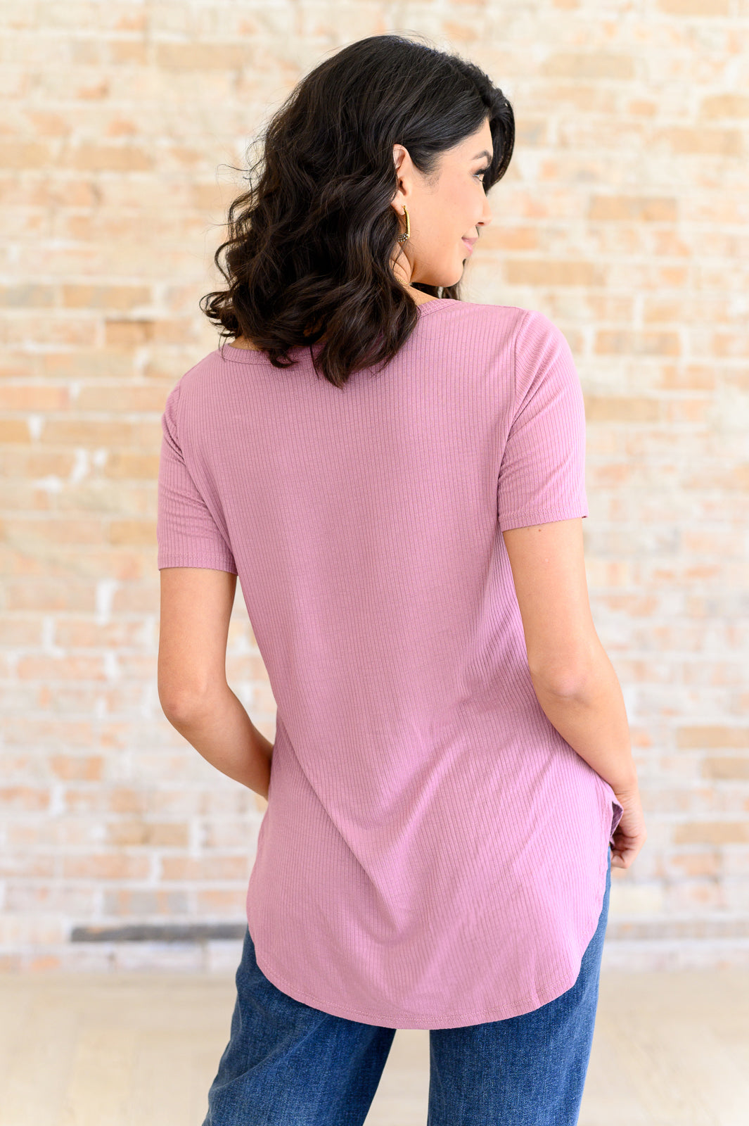 Born and Raised V-Neck Ribbed Top-Tops-Stay Foxy Boutique, Florissant, Missouri