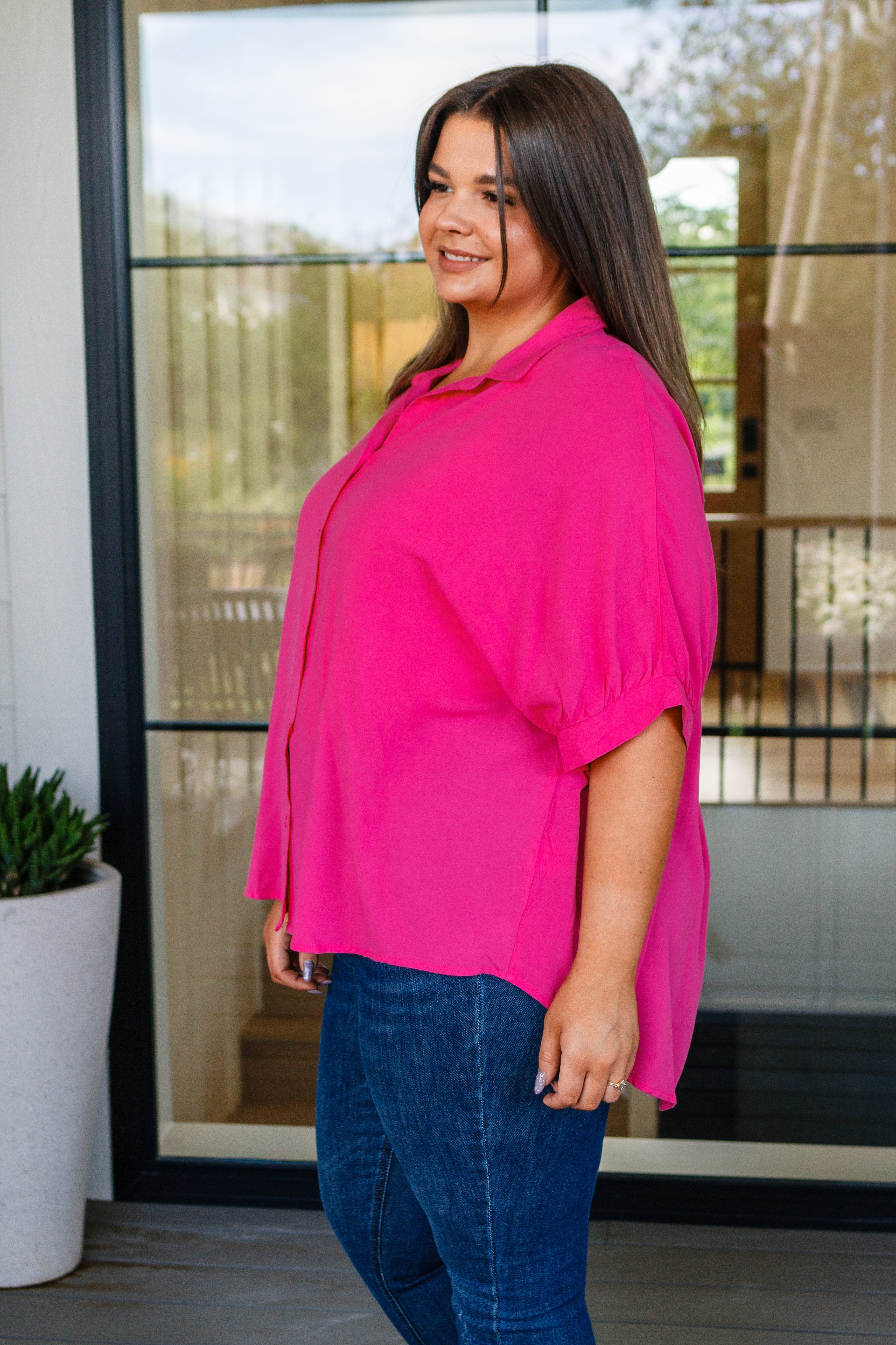 Bounding Beauty Button Down Blouse-Womens-Stay Foxy Boutique, Florissant, Missouri