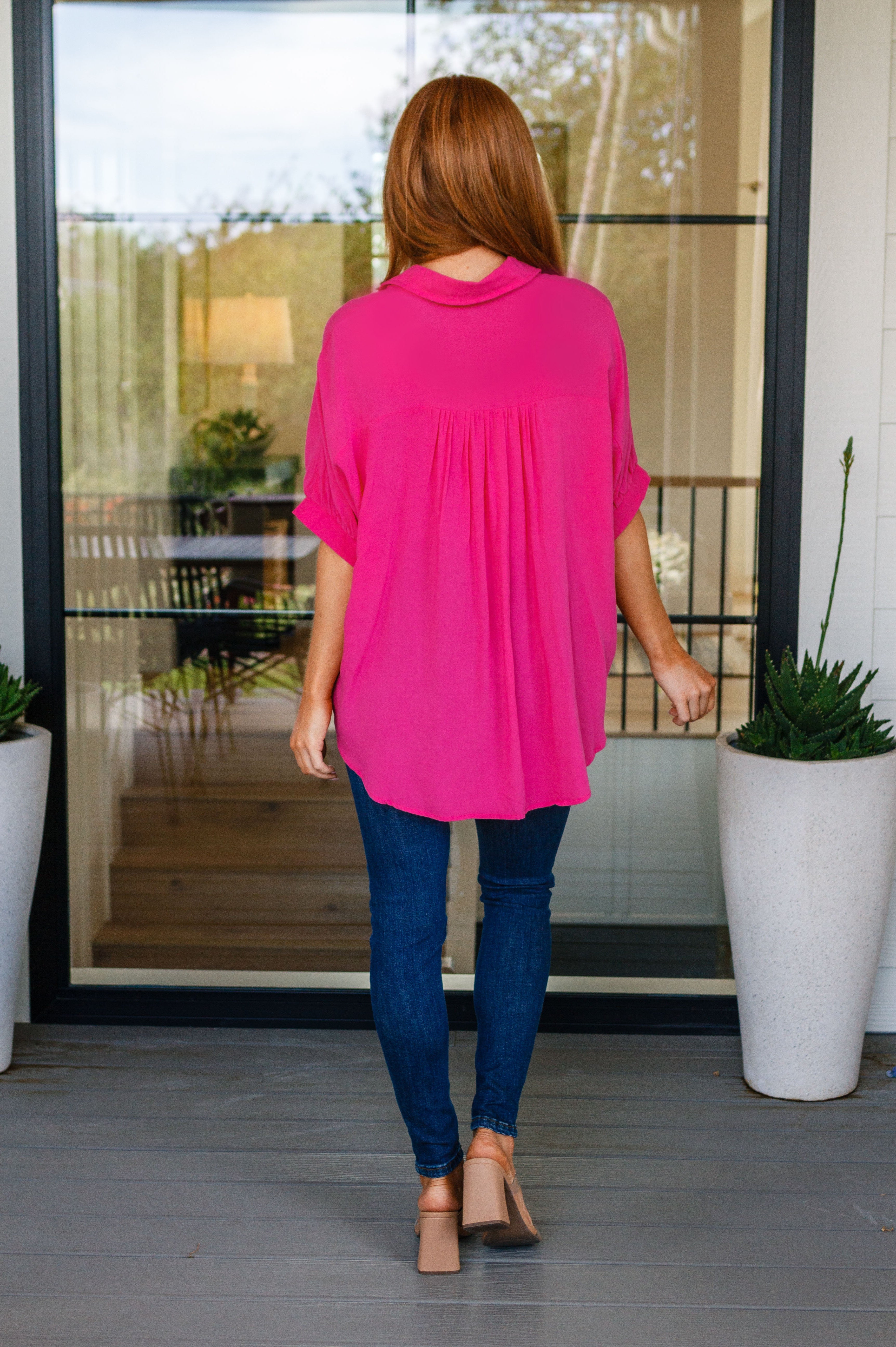Bounding Beauty Button Down Blouse-Womens-Stay Foxy Boutique, Florissant, Missouri