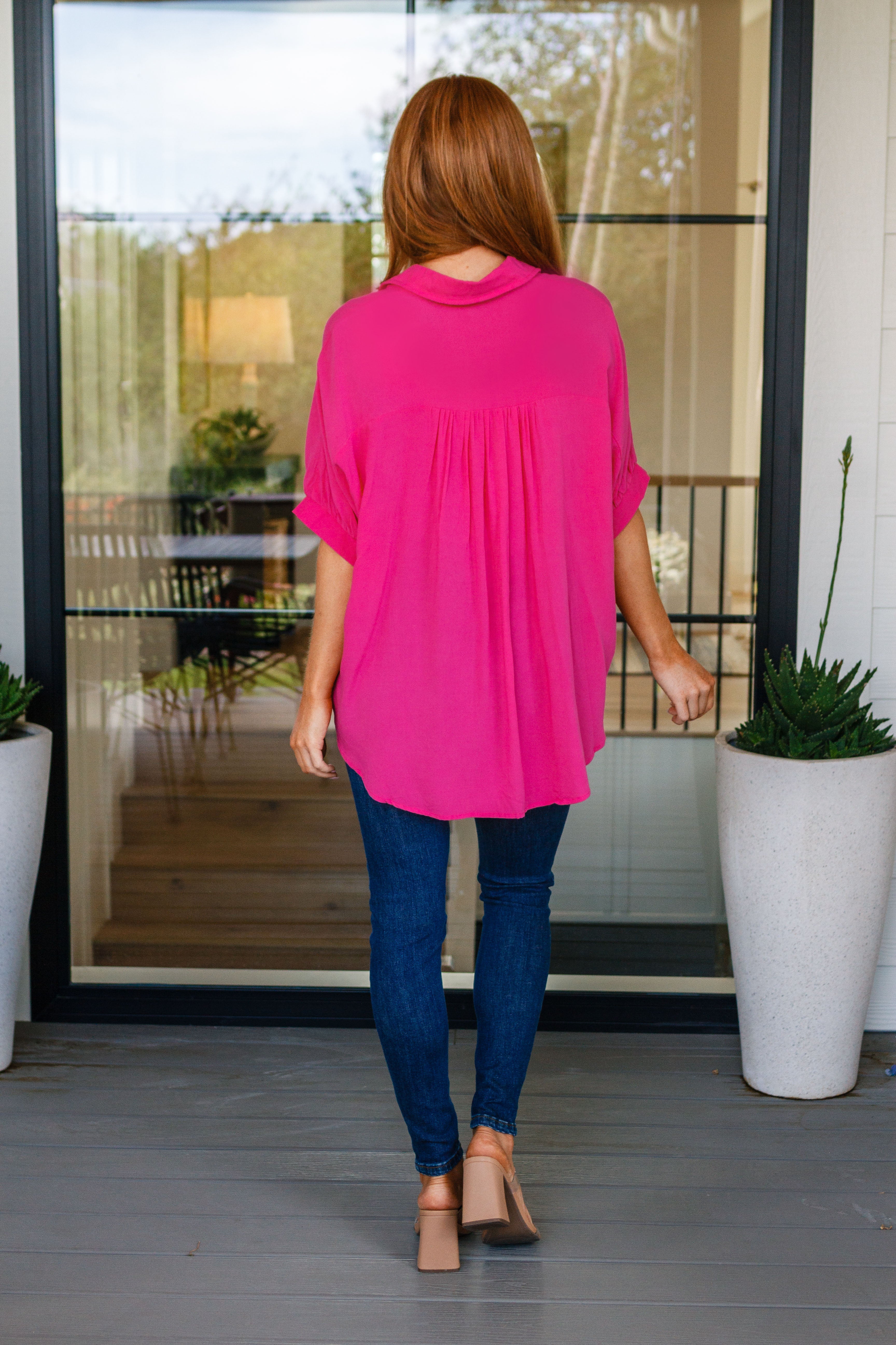 Bounding Beauty Button Down Blouse-Womens-Stay Foxy Boutique, Florissant, Missouri