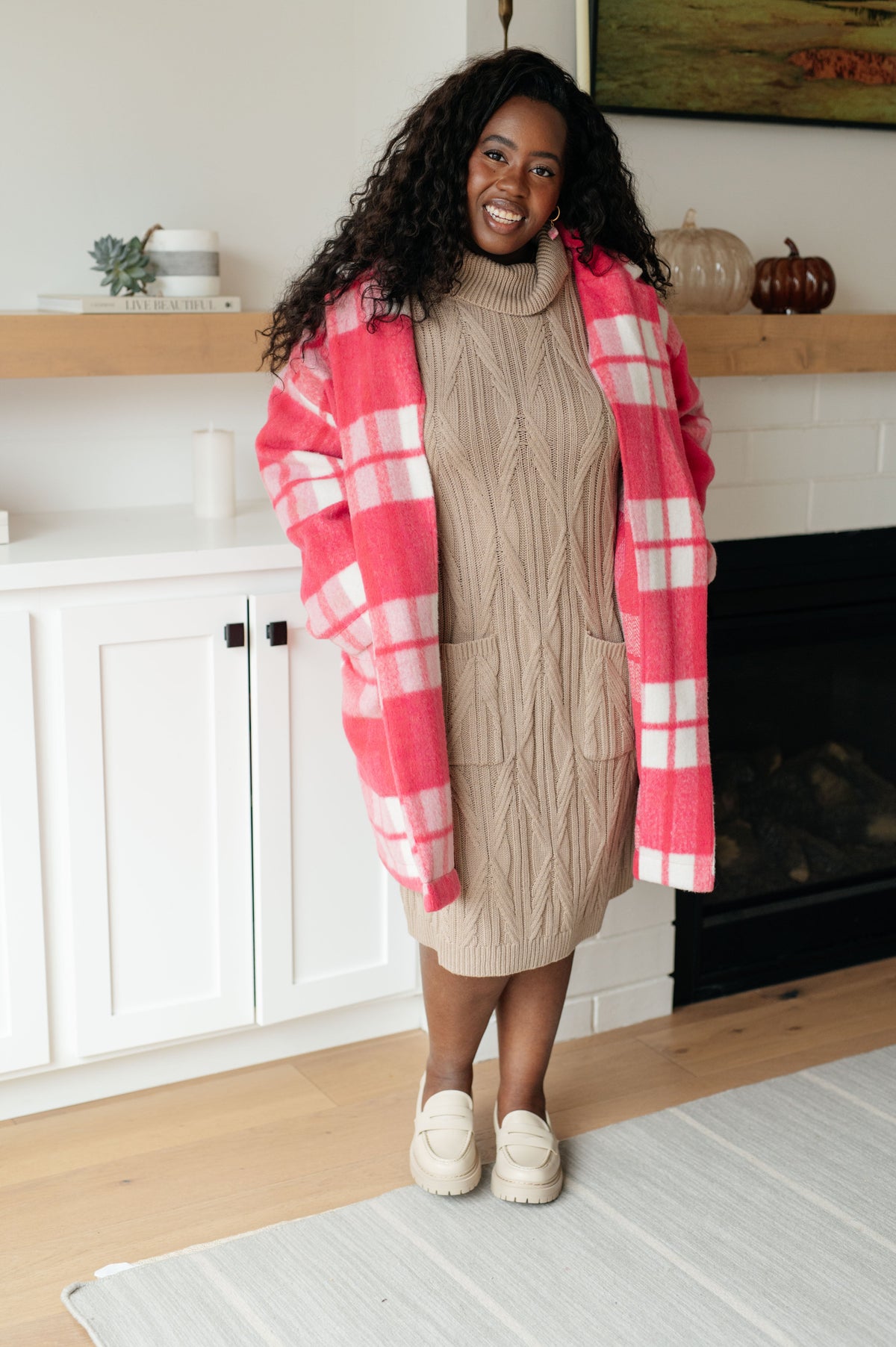 Bundled Beauty Turtleneck Sweater Dress-Dresses-Stay Foxy Boutique, Florissant, Missouri