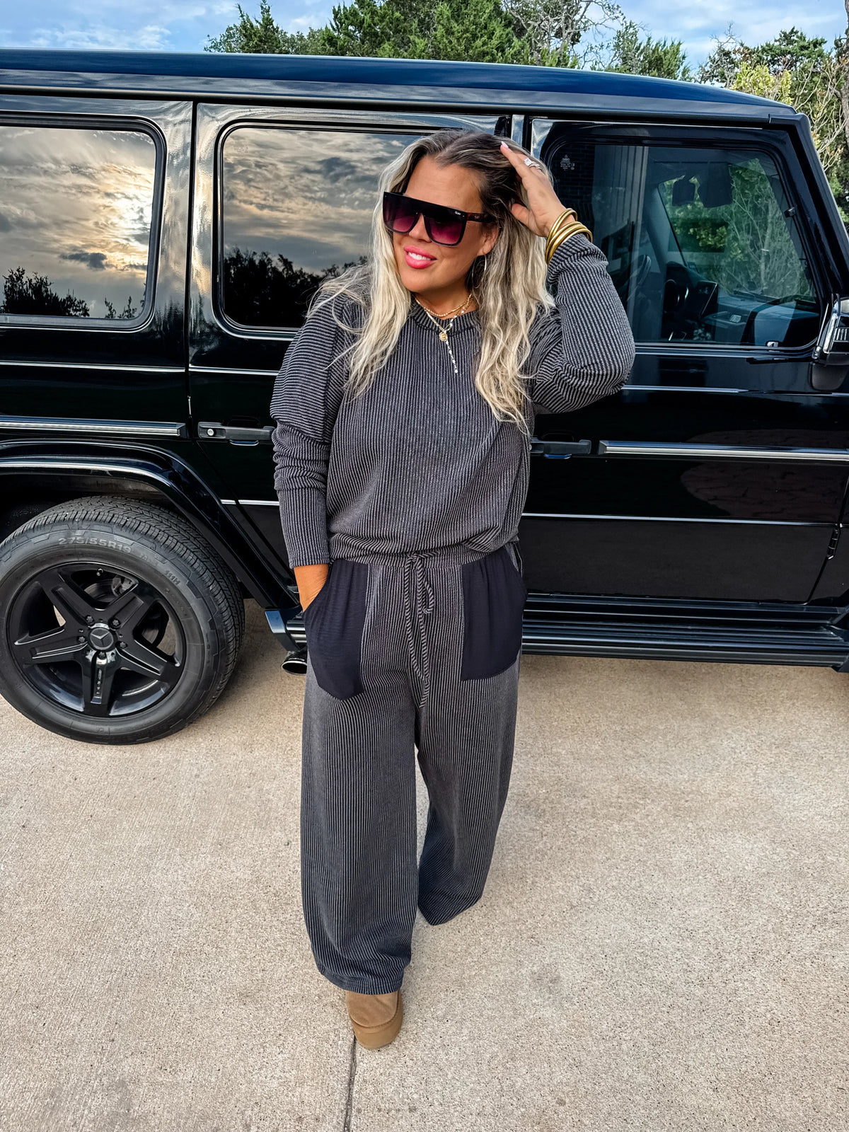 PREORDER: Erika Ribbed Lounge Set-Womens-Stay Foxy Boutique, Florissant, Missouri