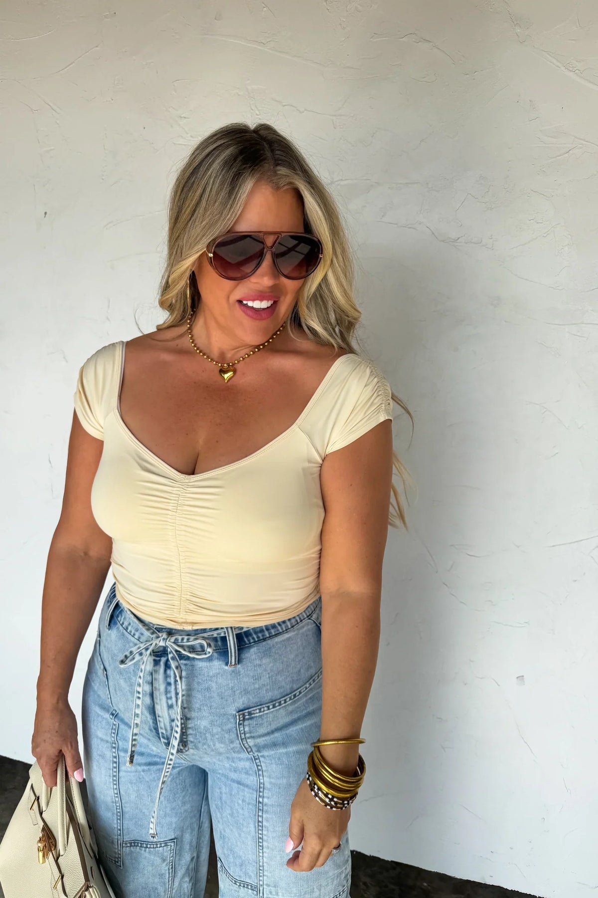 PREORDER: Out and About Cap Sleeve Top-Womens-Stay Foxy Boutique, Florissant, Missouri