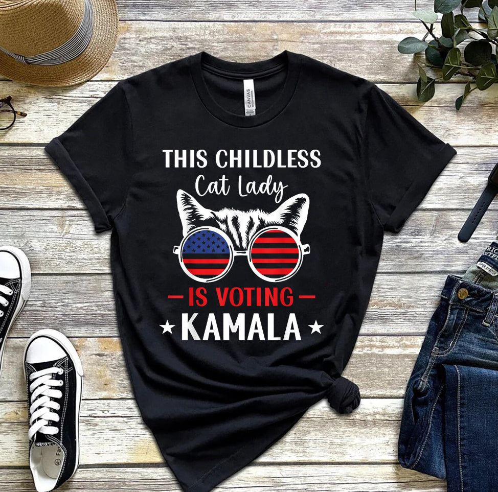 Childless Cat Lady Graphic T shirt-Graphic T-Stay Foxy Boutique, Florissant, Missouri