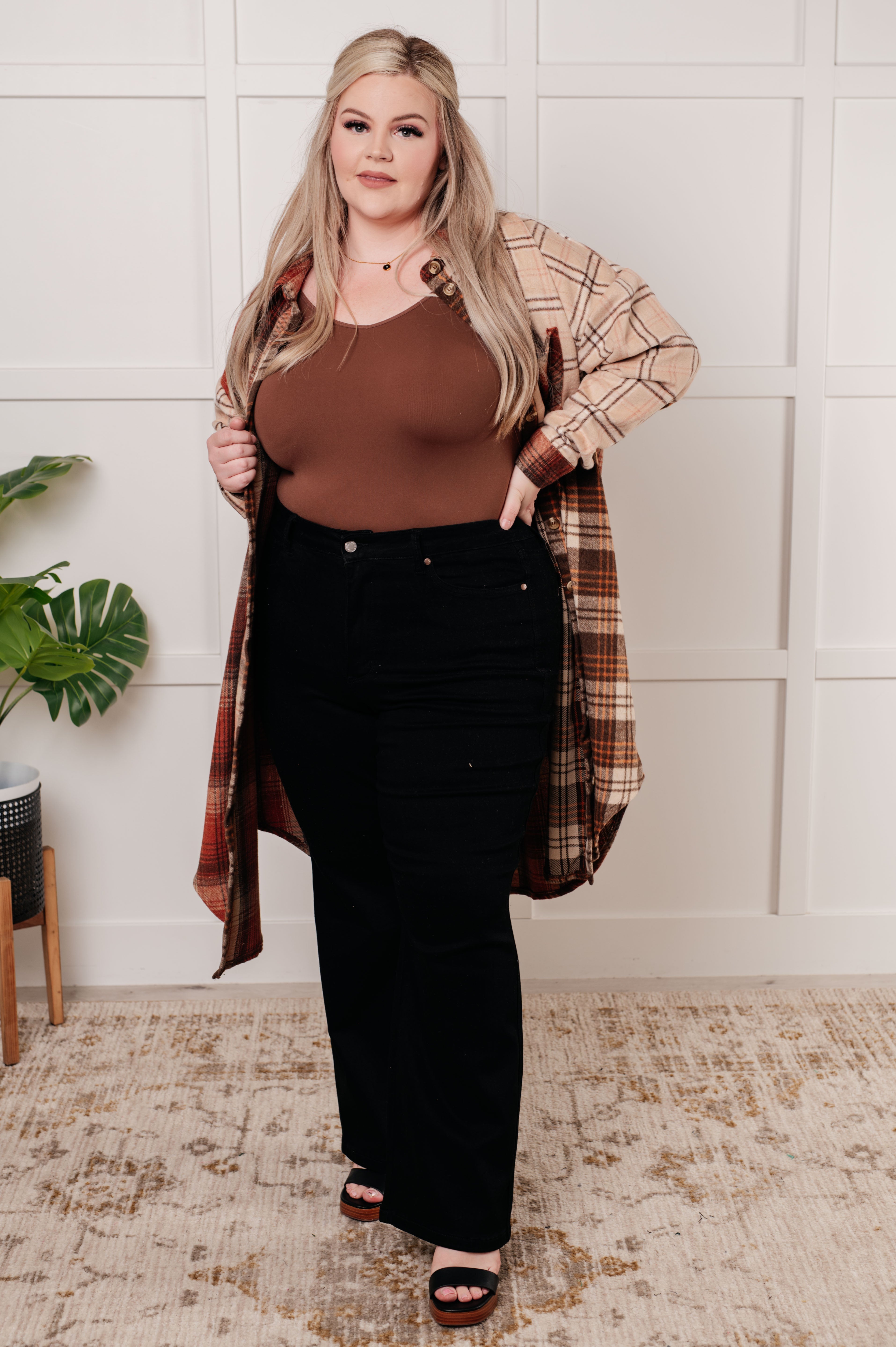 Cabin Fever Flannel Plaid Oversized Shacket-Layers-Stay Foxy Boutique, Florissant, Missouri