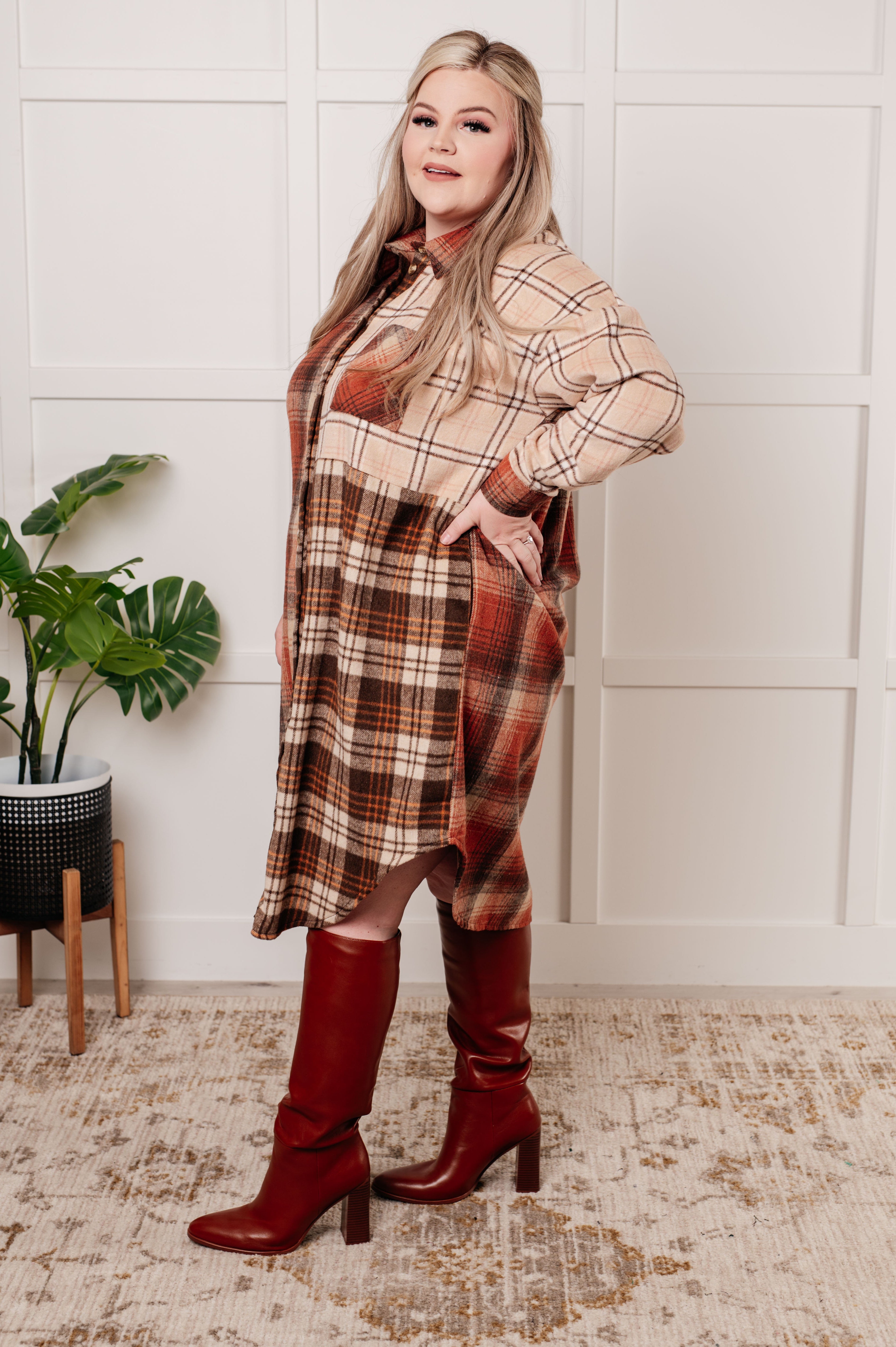 Cabin Fever Flannel Plaid Oversized Shacket-Layers-Stay Foxy Boutique, Florissant, Missouri
