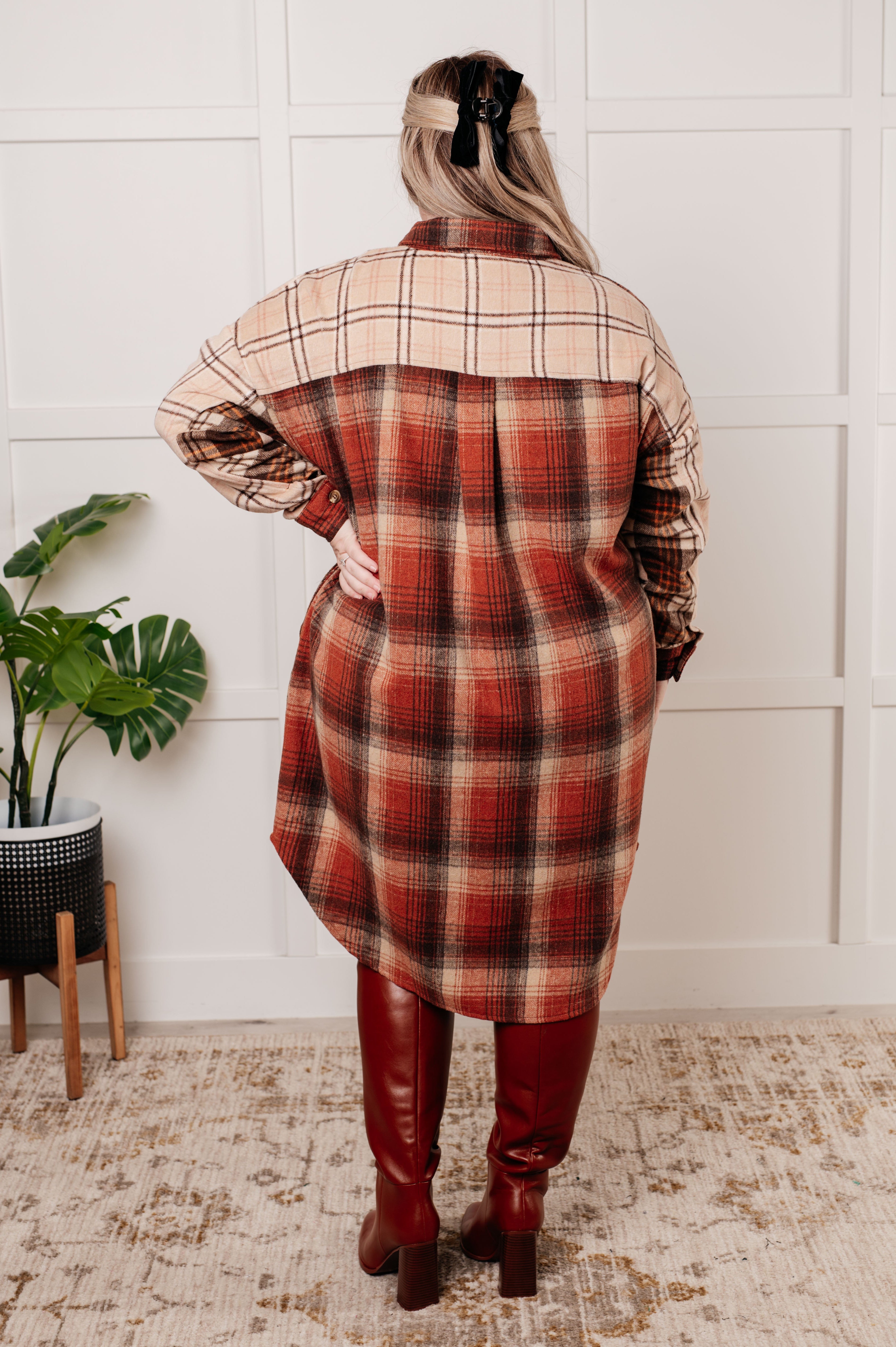 Cabin Fever Flannel Plaid Oversized Shacket-Layers-Stay Foxy Boutique, Florissant, Missouri