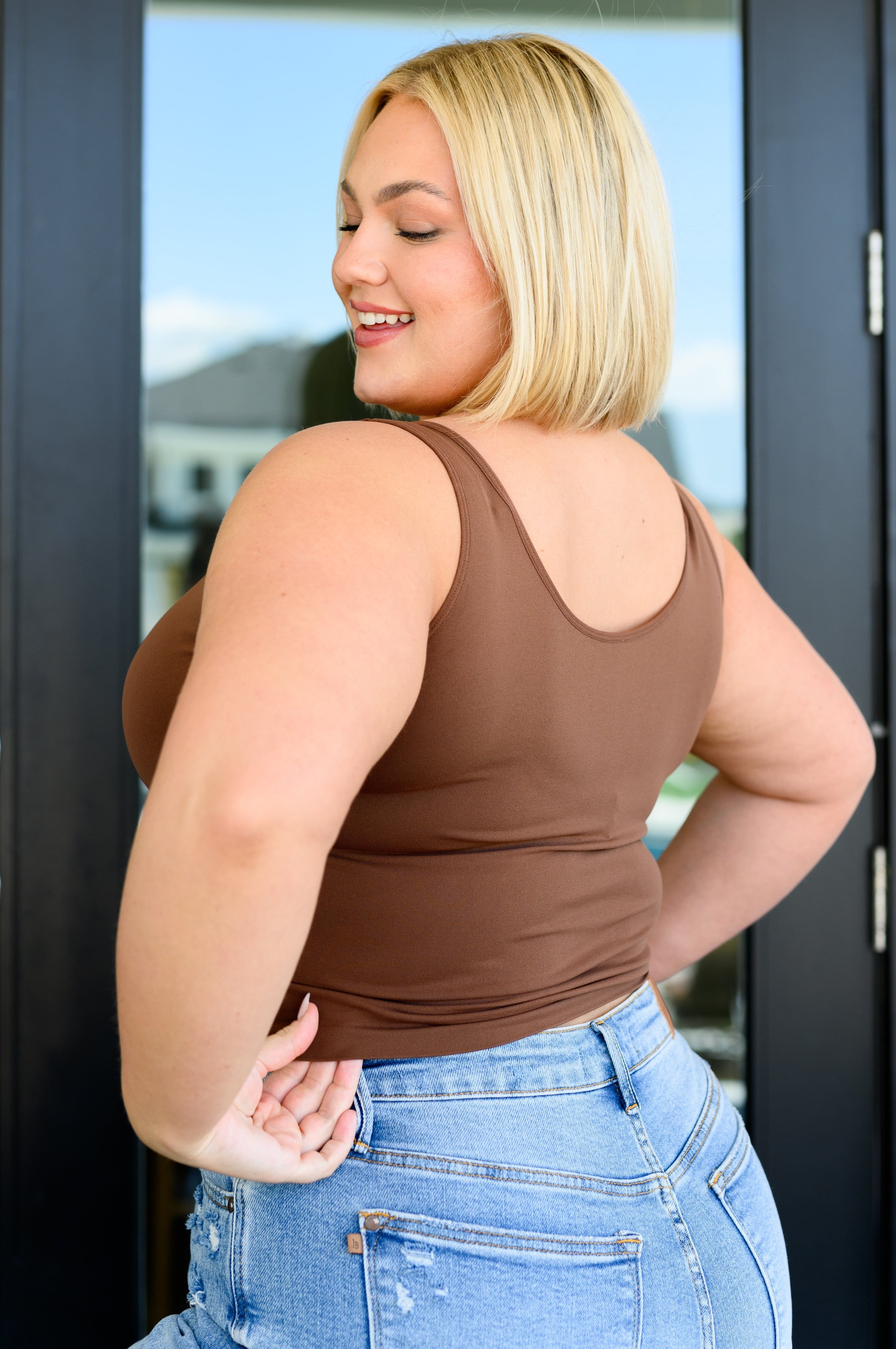Carefree Seamless Reversible Tank in Brown-Womens-Stay Foxy Boutique, Florissant, Missouri